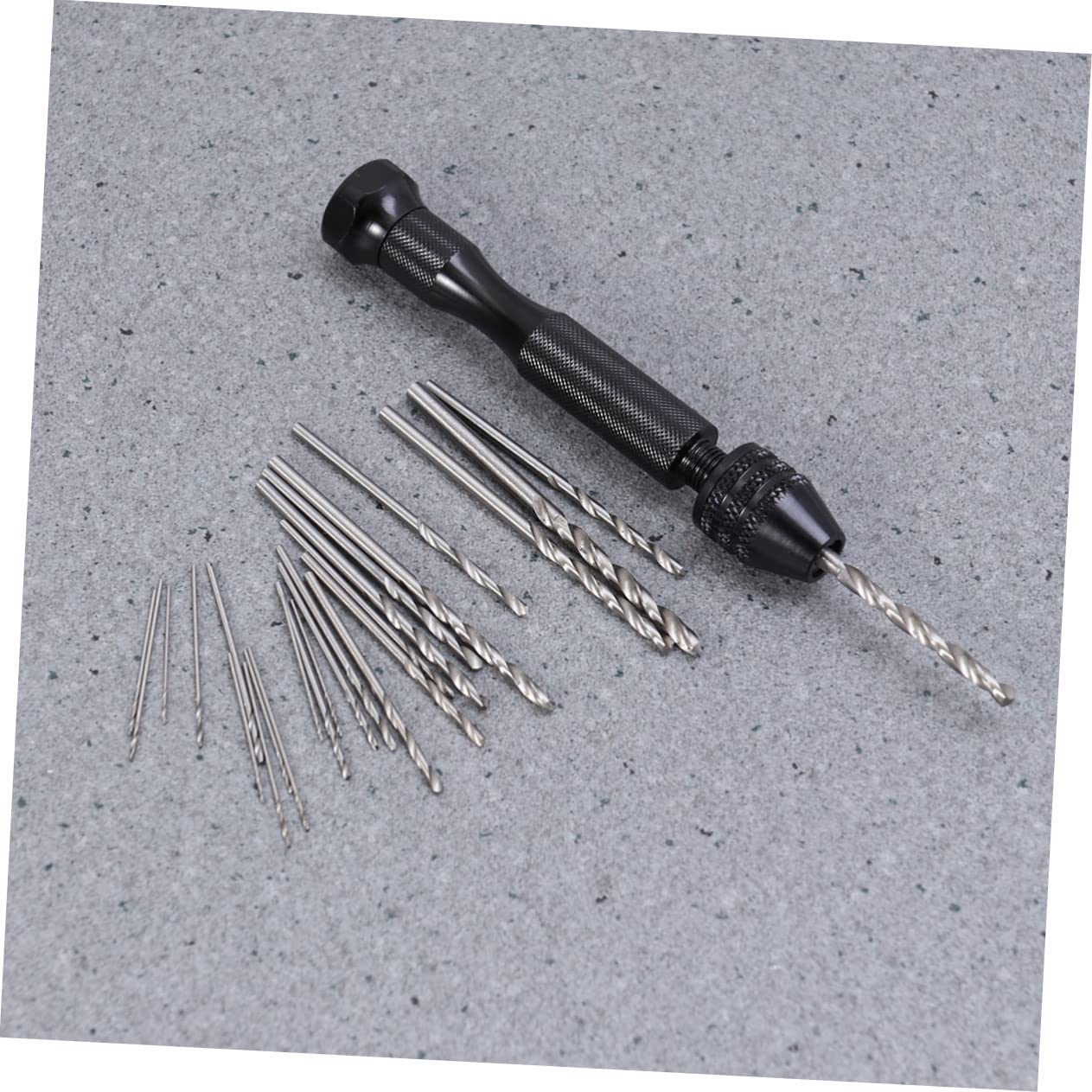OSALADI Rotary Tools Pin Vise Hand Drill Pin Vice Drill Pin Drill Straight Handle 20 Piece Set Rotary Tool