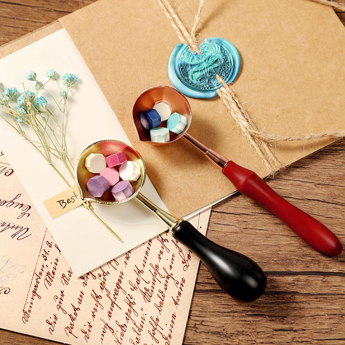 Cucchiaio Per Ceralacca FUNCOCO - Vintage, Per Sigilli Buste, Argento - Foto 5