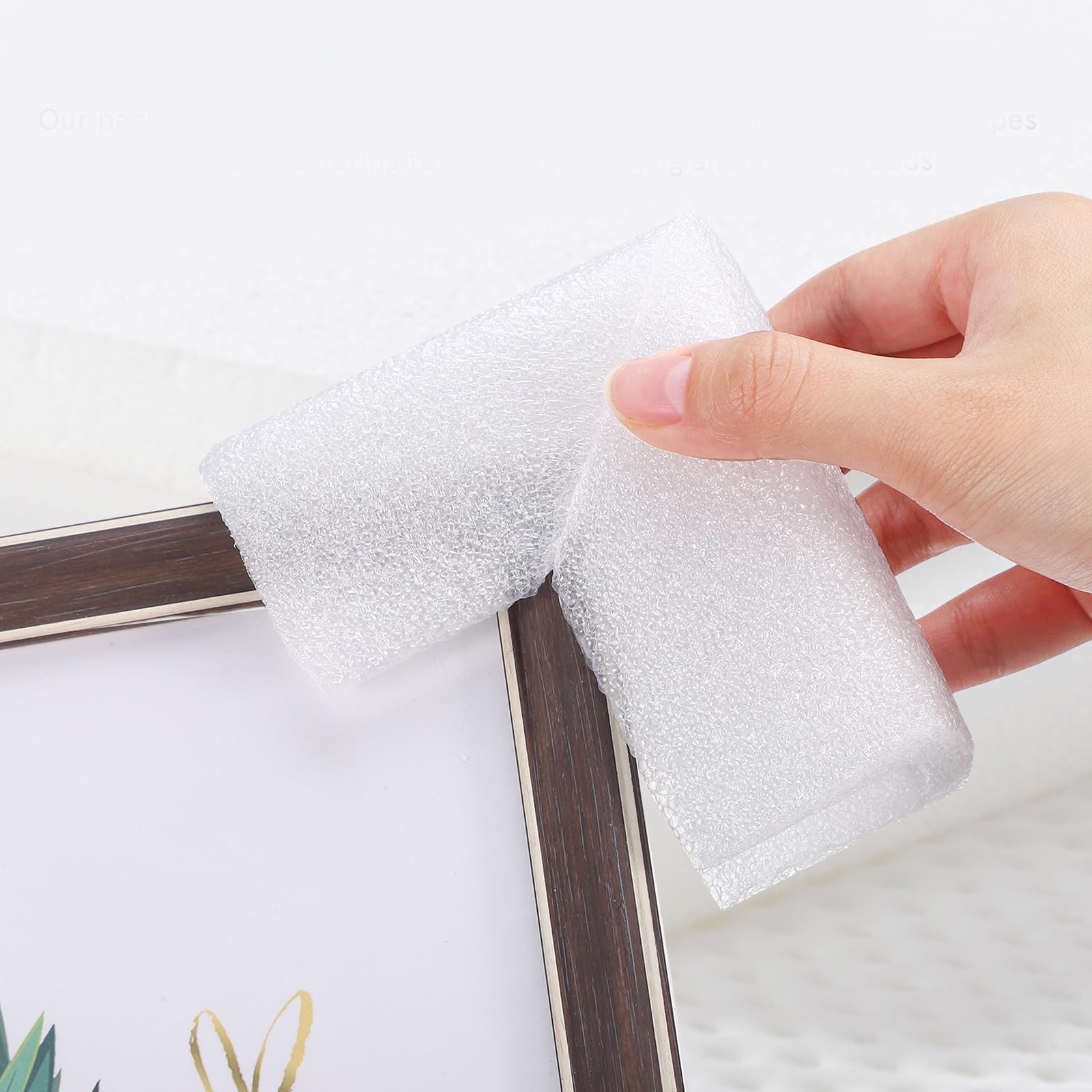 ibasenice Protections D'angle en Mousse Epe Blanc 24 Pièces Légères et Résistantes pour Emballage et Déménagement de Tableaux et Cartons Fragiles
