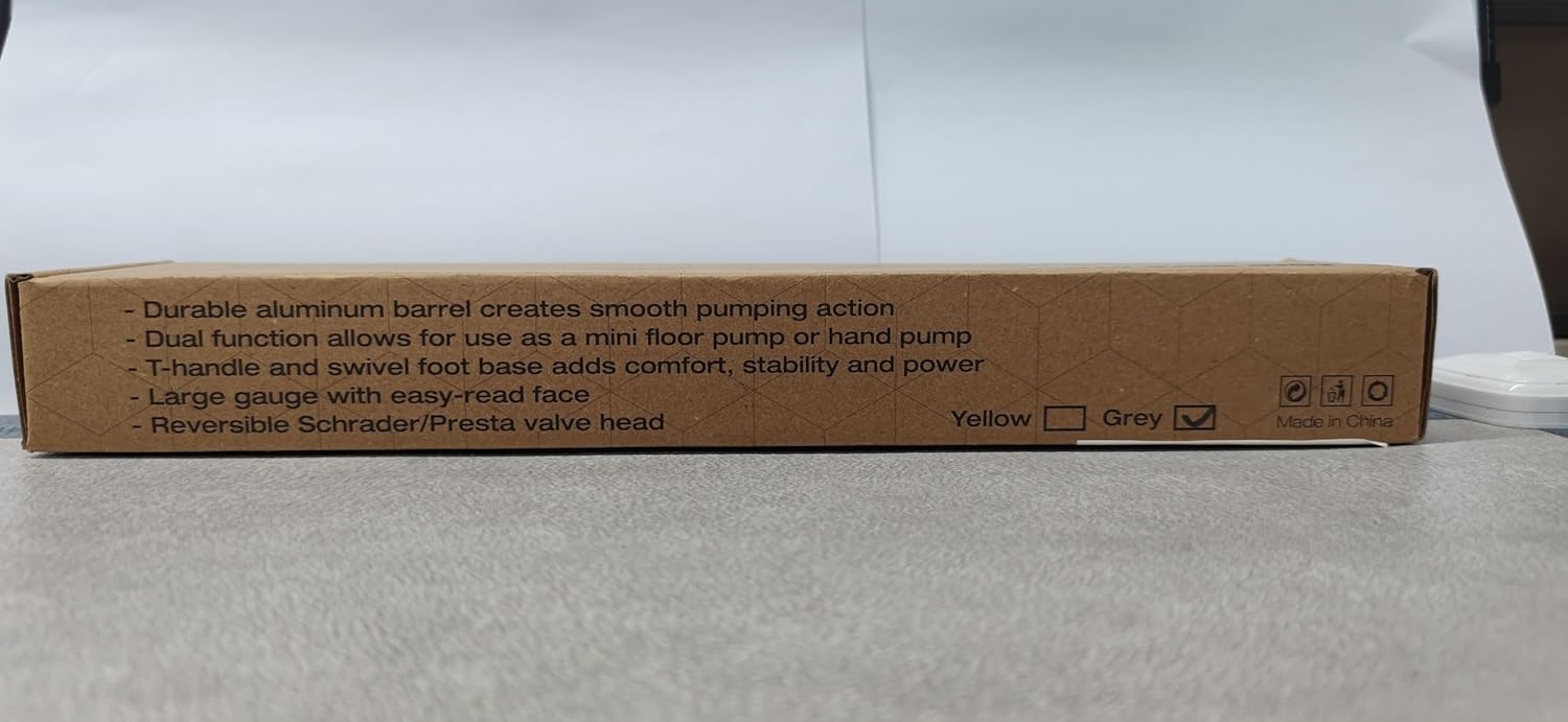 KONG MING CAR Bicycle Pump, 120 PSI Bicycle Pump, All Valves, Compact for Presta and Schrader and Dunlop Valves, Mini Bicycle Floor Pump for Road Bike, Mountain Bike 12 71lE0EvZPYL. AC SL1500