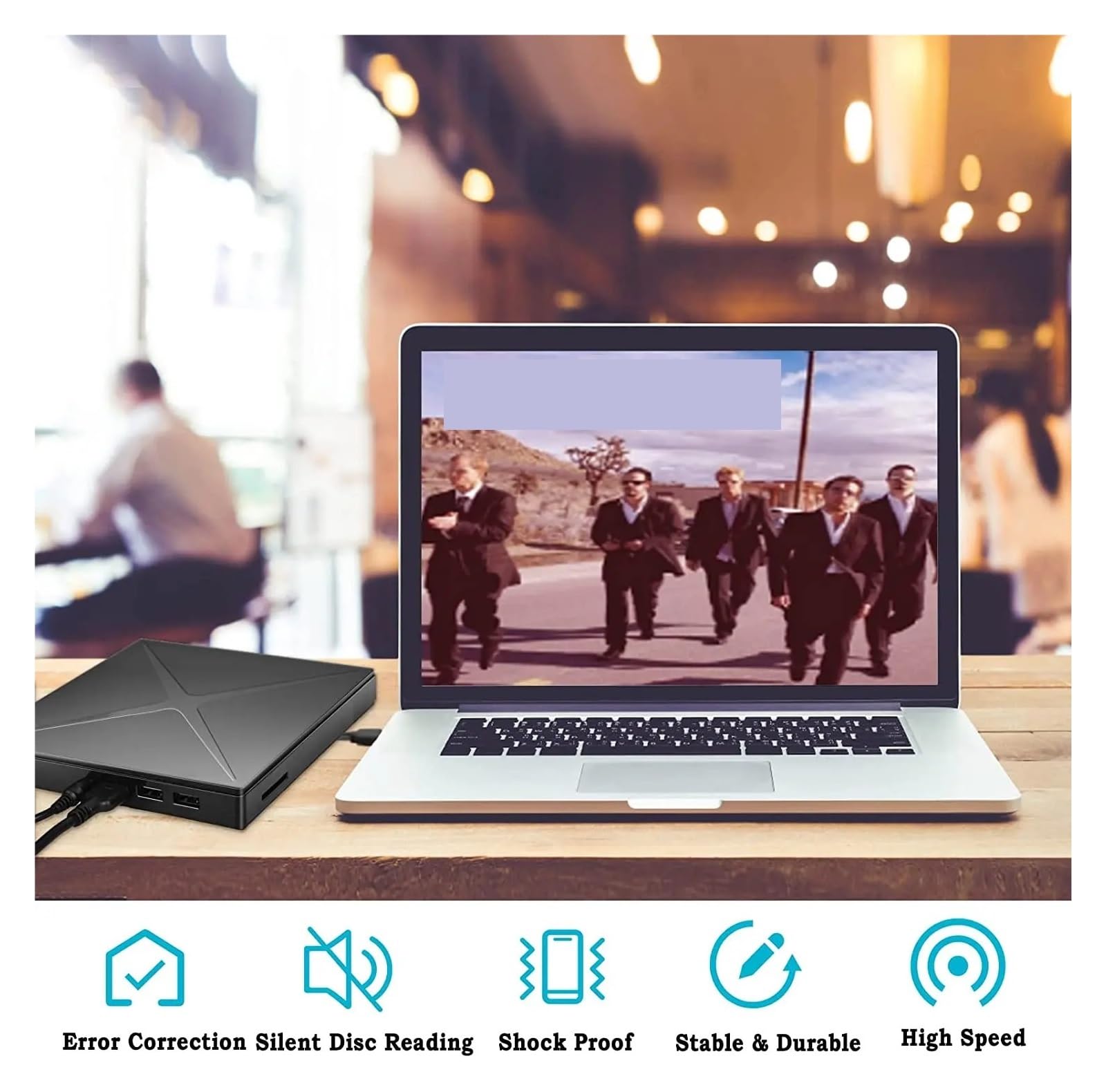 Lettore Dvd unità Ottica Esterna USB 3.0 unità CD Dvd +/ RW Portatile Lettore Dvd for Laptop Masterizzatore CD Rom con Porta USB Slot for Schede TF/SD