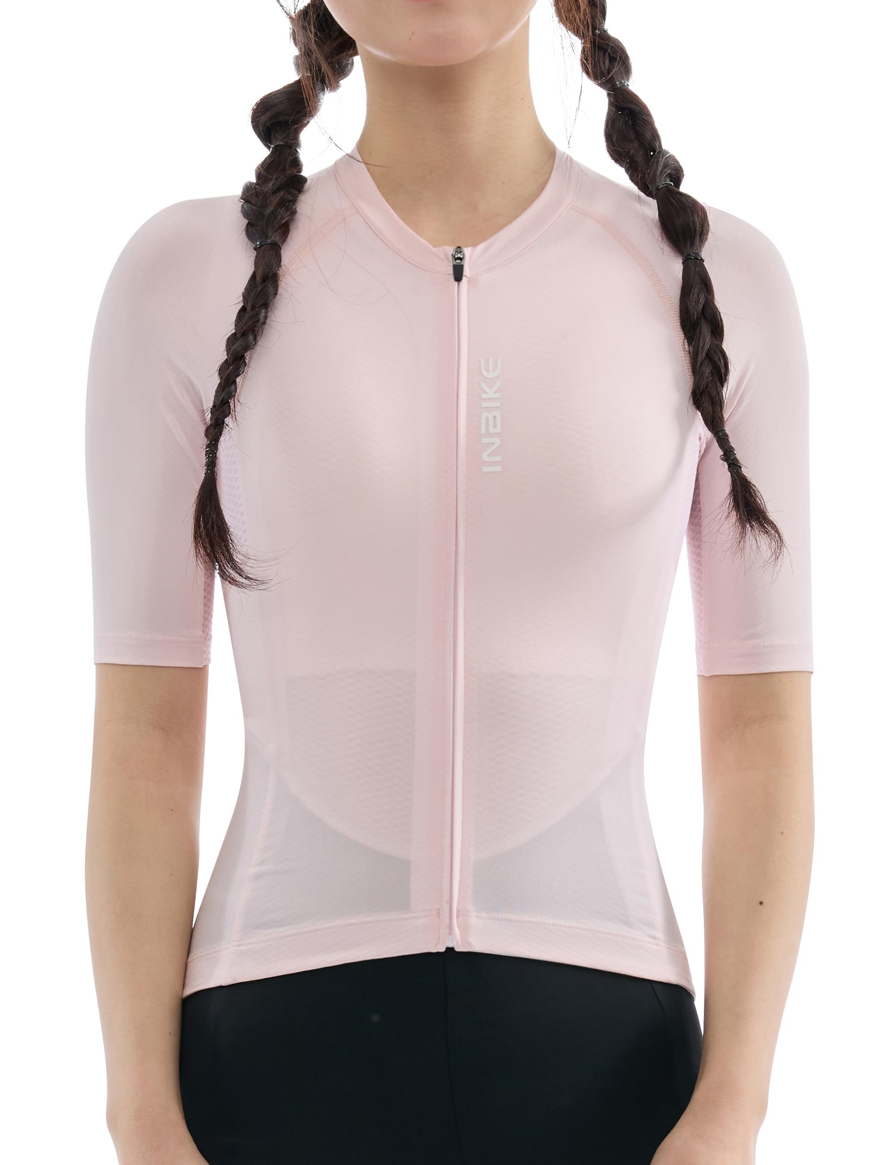 INBIKE Maillot Cyclisme Femme Haut Vélo Respirant 3 Poches Arrière Séchage Rapide