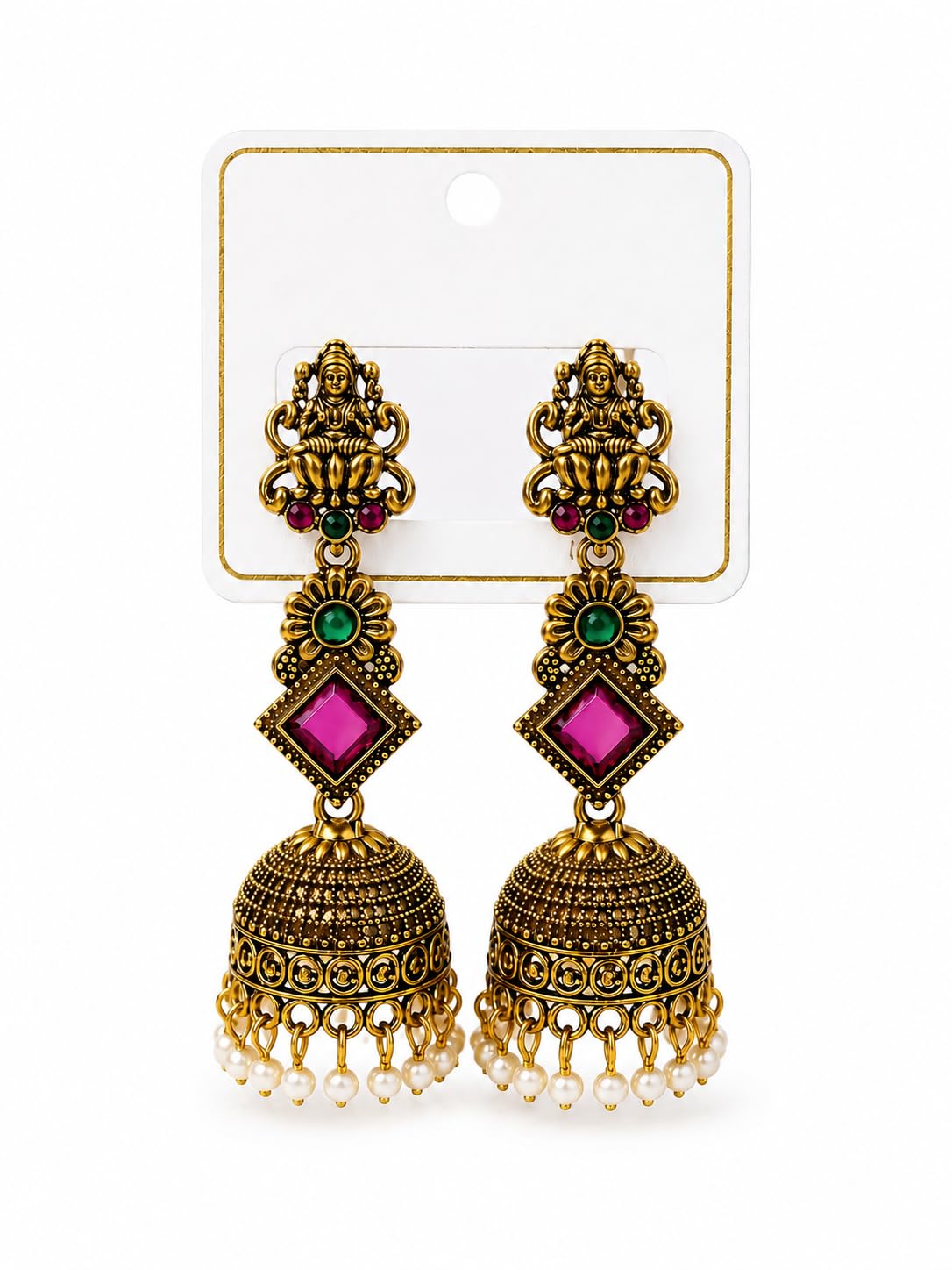 Lakshmi Temple Jhumka Earrings for Women-picture-38