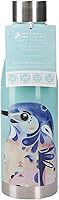 Vista 2 de Maxwell and Williams Pete Cromer - Botella de agua aislada con diseño de Kingfisher Azure, acero inoxidable sin BPA, verde azulado, 16.9 fl oz