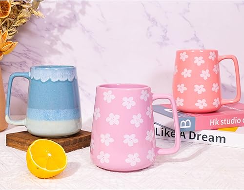 Vista 26 de Taza de café de cerámica de 24 onzas, taza de café con leche, taza de té para cacao, capuchino, latte, cereales, apta para lavavajillas, microondas