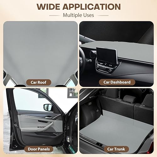 Miniatura 6 de OTOEZ Material de respaldo de espuma de tela para el techo del automóvil, 60 pulgadas de largo x 36 pulgadas de ancho, material de tela para el
