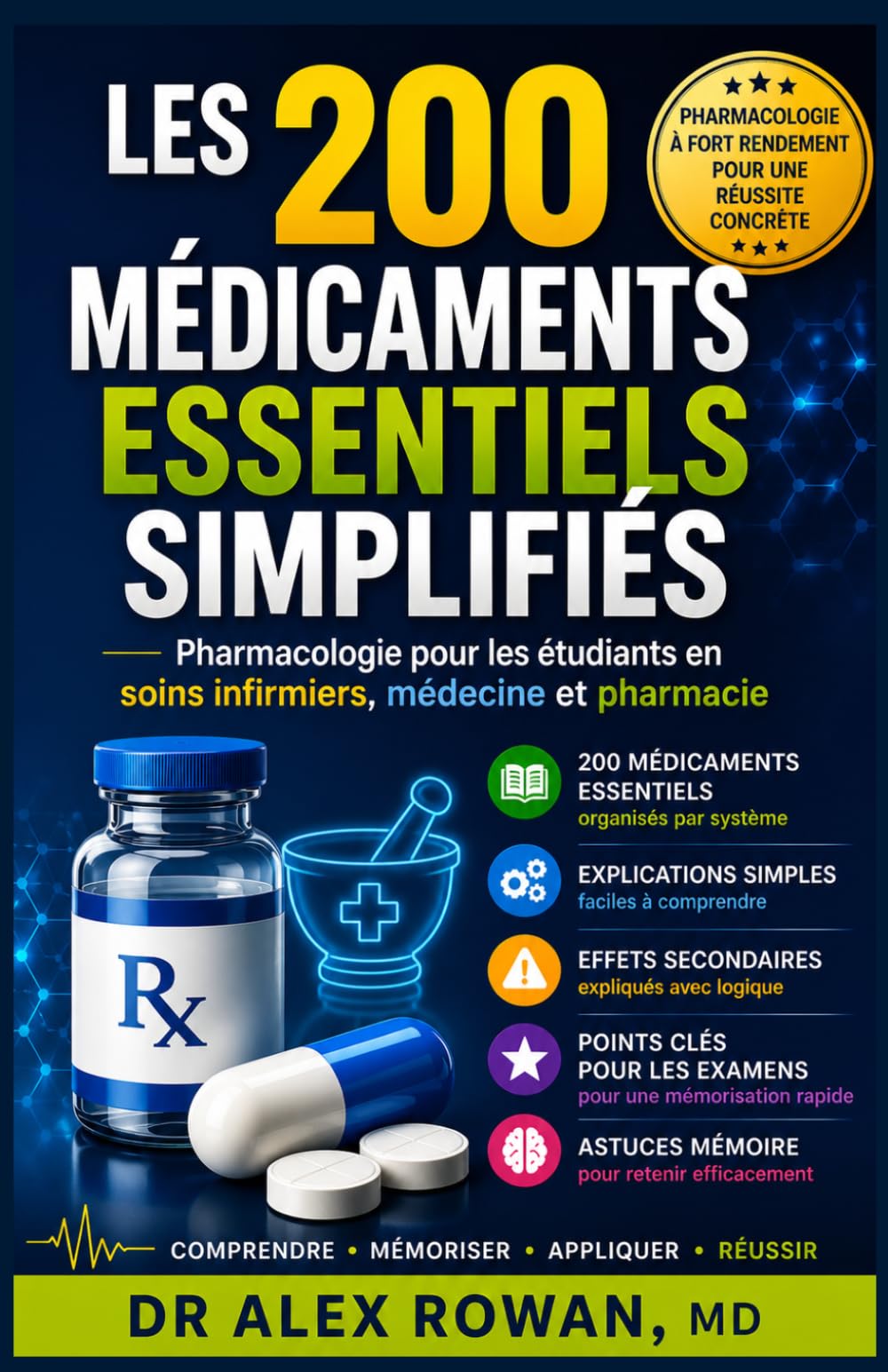 LES 200 MÉDICAMENTS ESSENTIELS SIMPLIFIÉS (COULEURS): Pharmacologie pour les étudiants en soins infirmiers, médecine et pharmacie | Un guide d'étude essentiel pour les examens et la pratique clinique