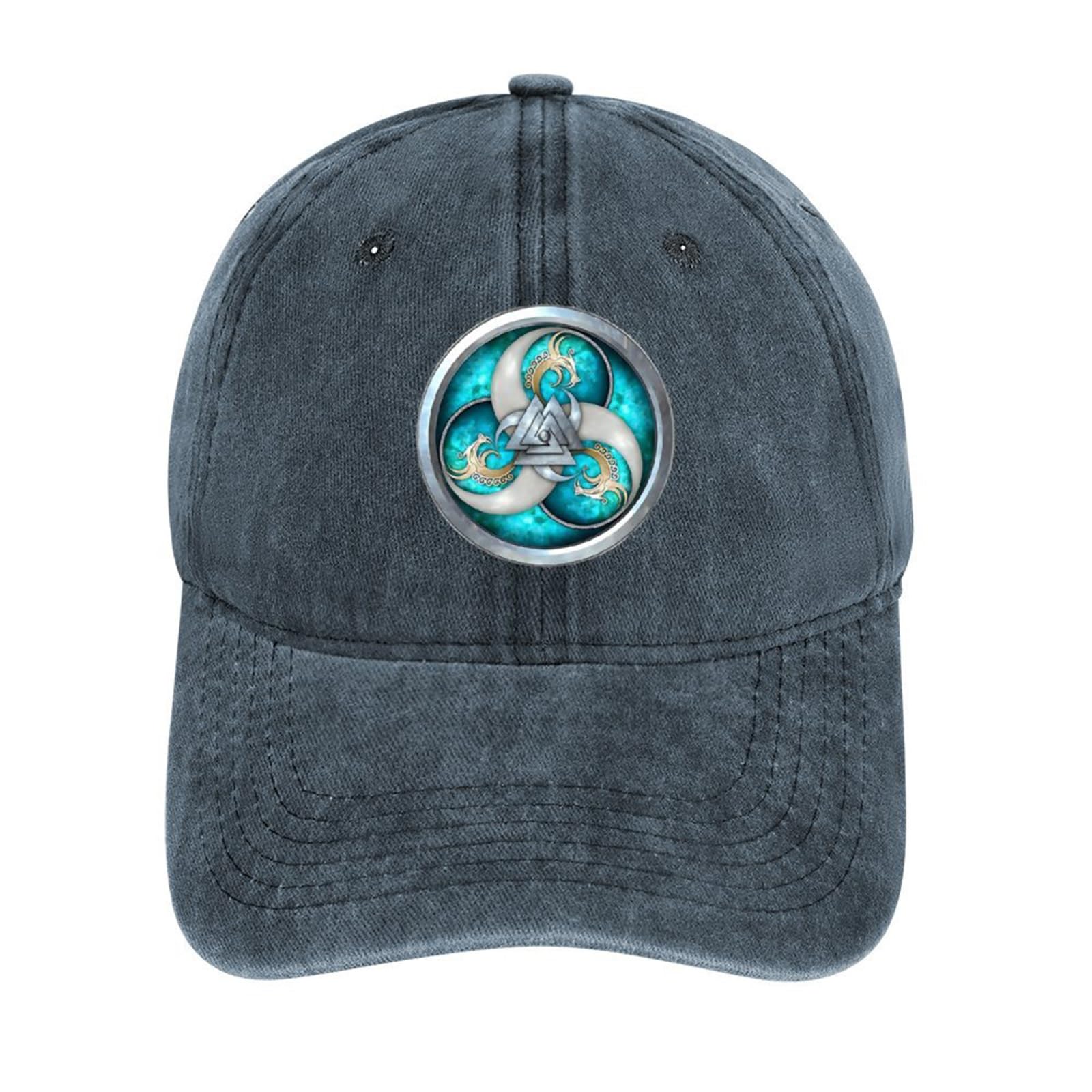 Casquette baseball Viking homme coton réglable bonnet cowboy bleu marine