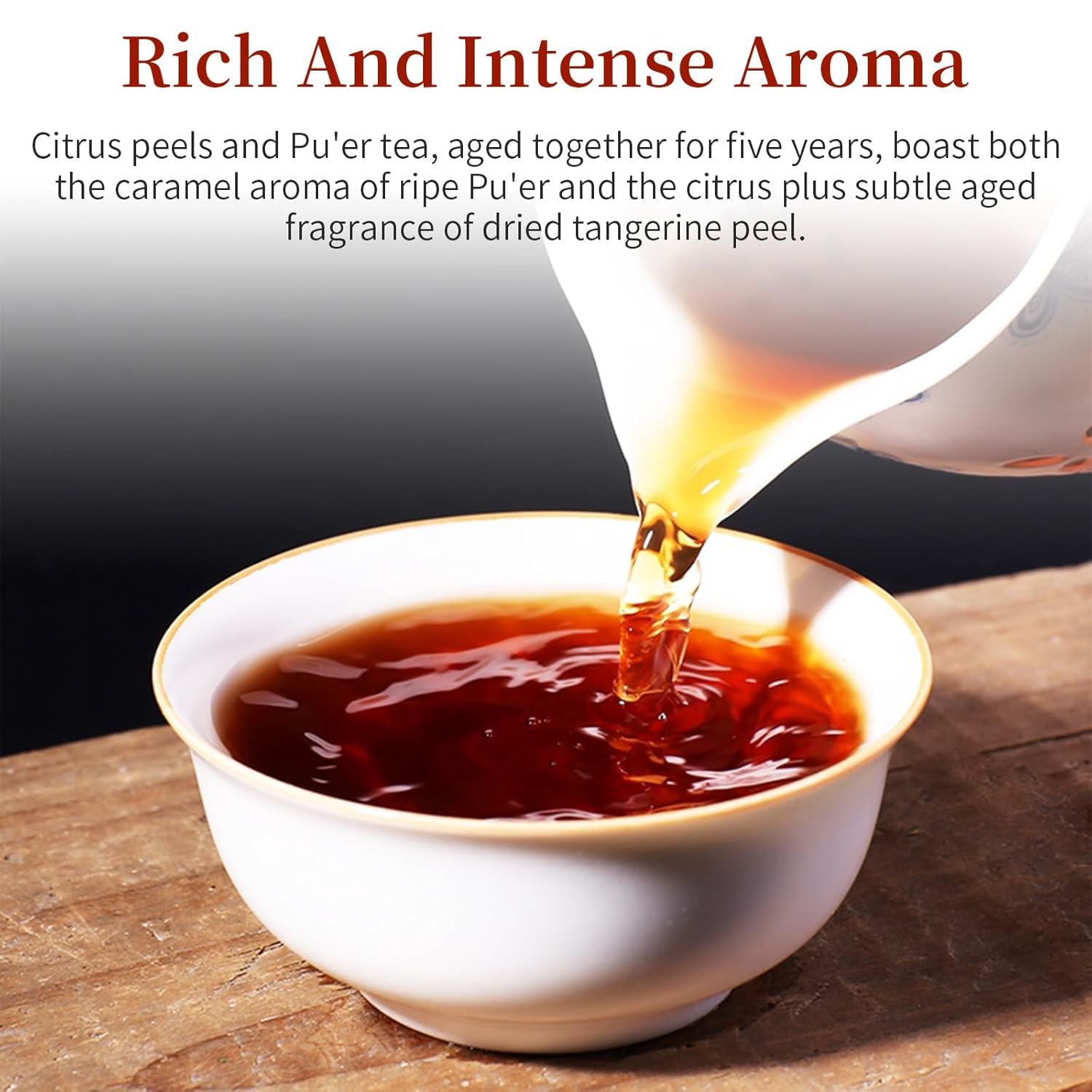 CHADUO Tangerine Peel Puerh Tea Xinhui Dahonggan Orange Peel Puer Xinhui Chenpi Pu'er Da Hong Gan Mandarin Orange Peel Puerh 7.05oz/200g Ripe Pu-erh Rich Citrus Aroma And Aged Pu'er Fragrance 大红柑 普洱茶