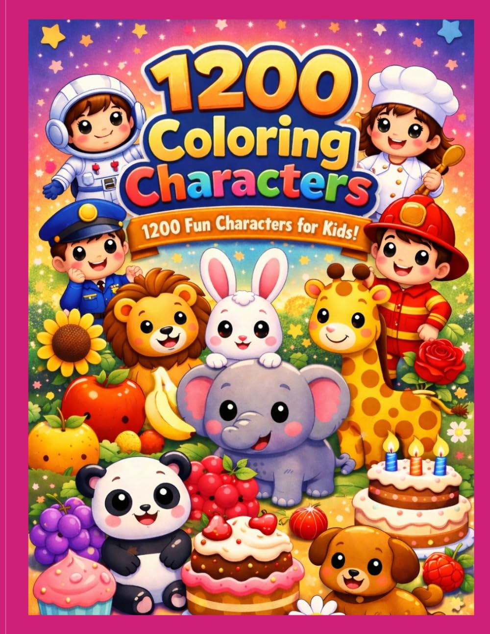 1200 coloring characters: 1200 fun characters for kids