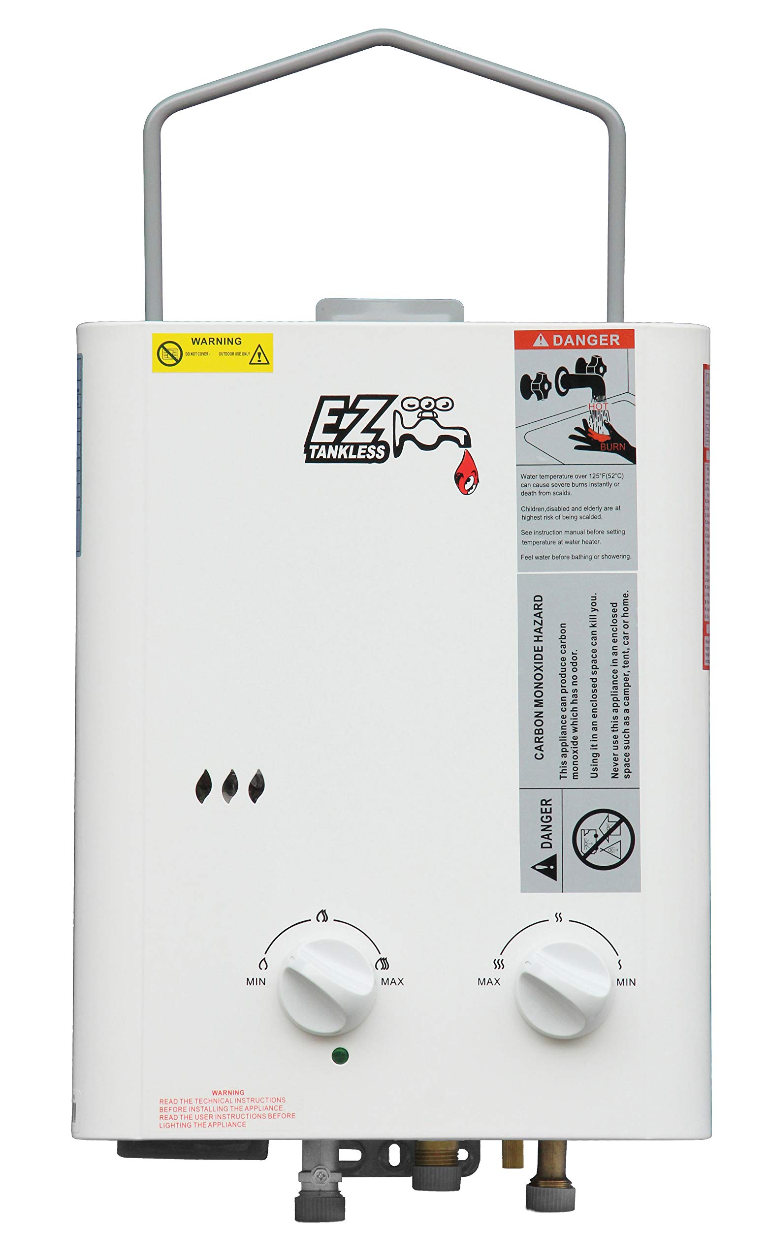 EZ Camp Champ 1.8 GPM Propane (LPG) gas - Small - Portable - Point of use -  Outdoor Tankless Water Heater System - Amazon.com