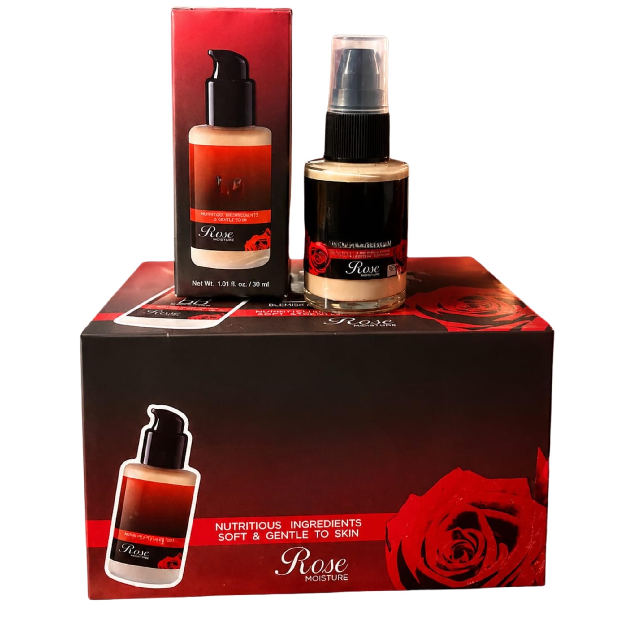 Rose Moisture BB Cream – Blemish Balm Liquid Foundation for Flawless Base Coverage – Soft & Gentle on Skin, 30ml-image-48