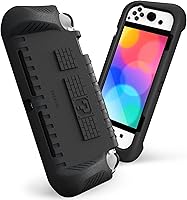 Vista 1 de Fintie Kids Case for Nintendo Switch OLED Model 2021 with Game Card Slots - [Kids Friendly] Ultralight Shockproof Protective Cover, Ergonomic Grip