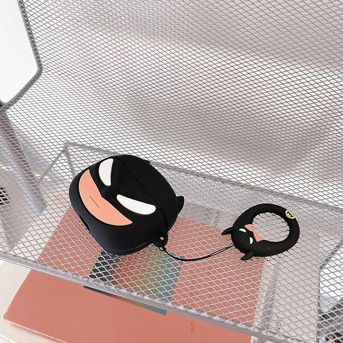 Image of Techmount Compatible with Airpods Pro GEN-2 (2022) Case Cover Silicone Cartoon Character 3D Cover Wtih 360 Protection Airpods Pro 2 Cover Case (NOT for Any Other AIRPODS) (Batman)