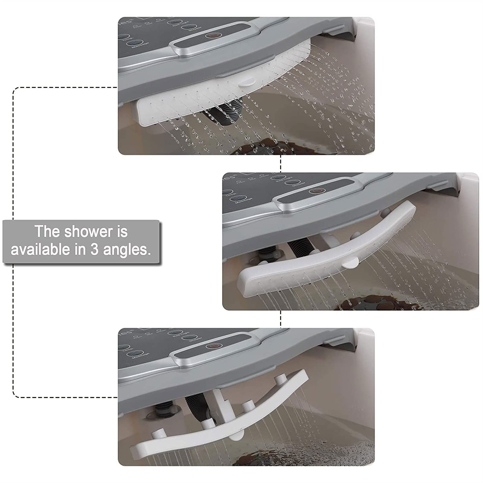 Masajeador de Baño de Spa para Pies con Control de Temperatura Equipado con Rodillo Eléctrico Y Temporizador de Ducha con Rodillo de Maíz Y Pantalla Led para Aliviar el Estrés de Los Pies