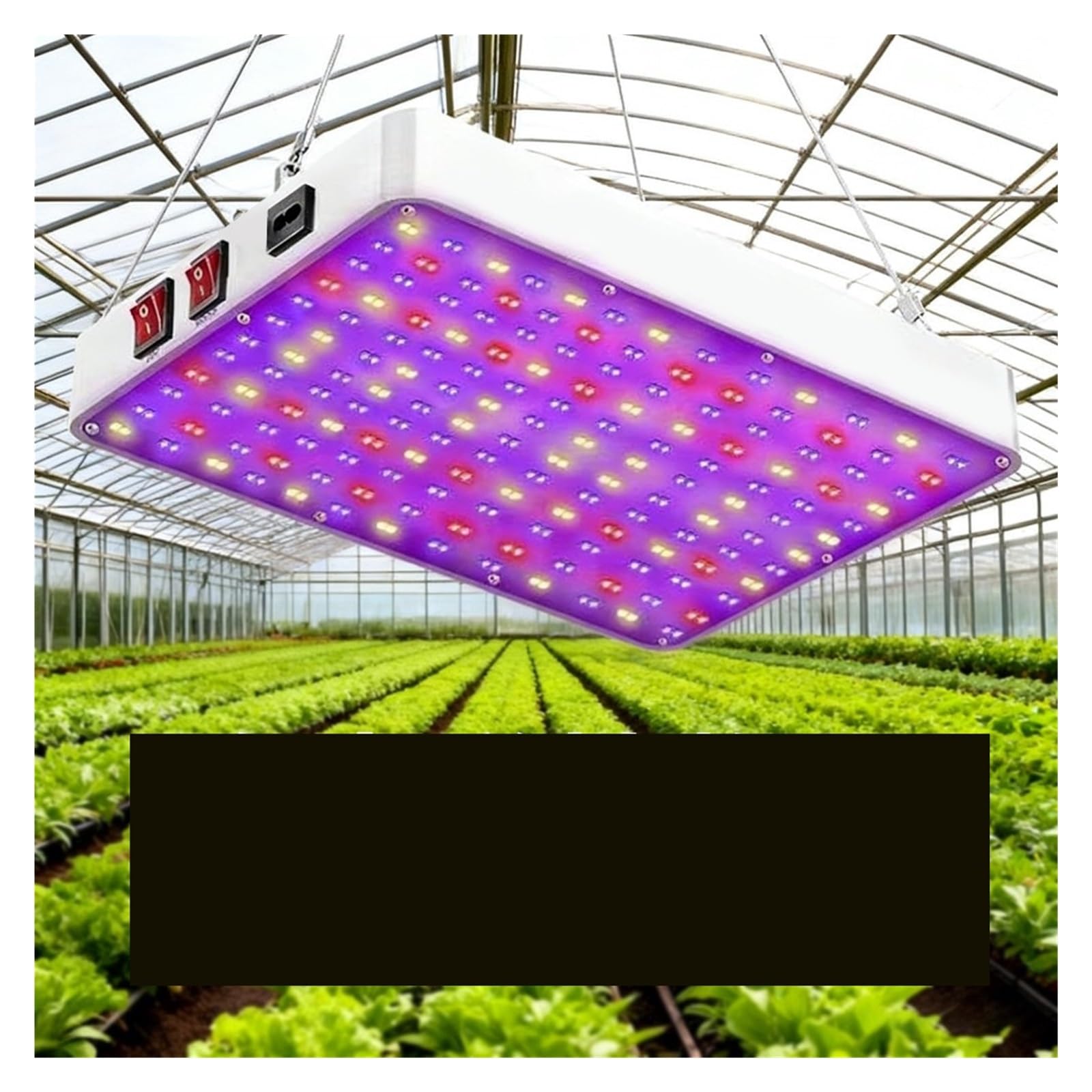Lampe de croissance professionnelle haute puissance for plantes, 1 pièce, for semis serre, Refroidissement silencieux(Simulated Sunlight)