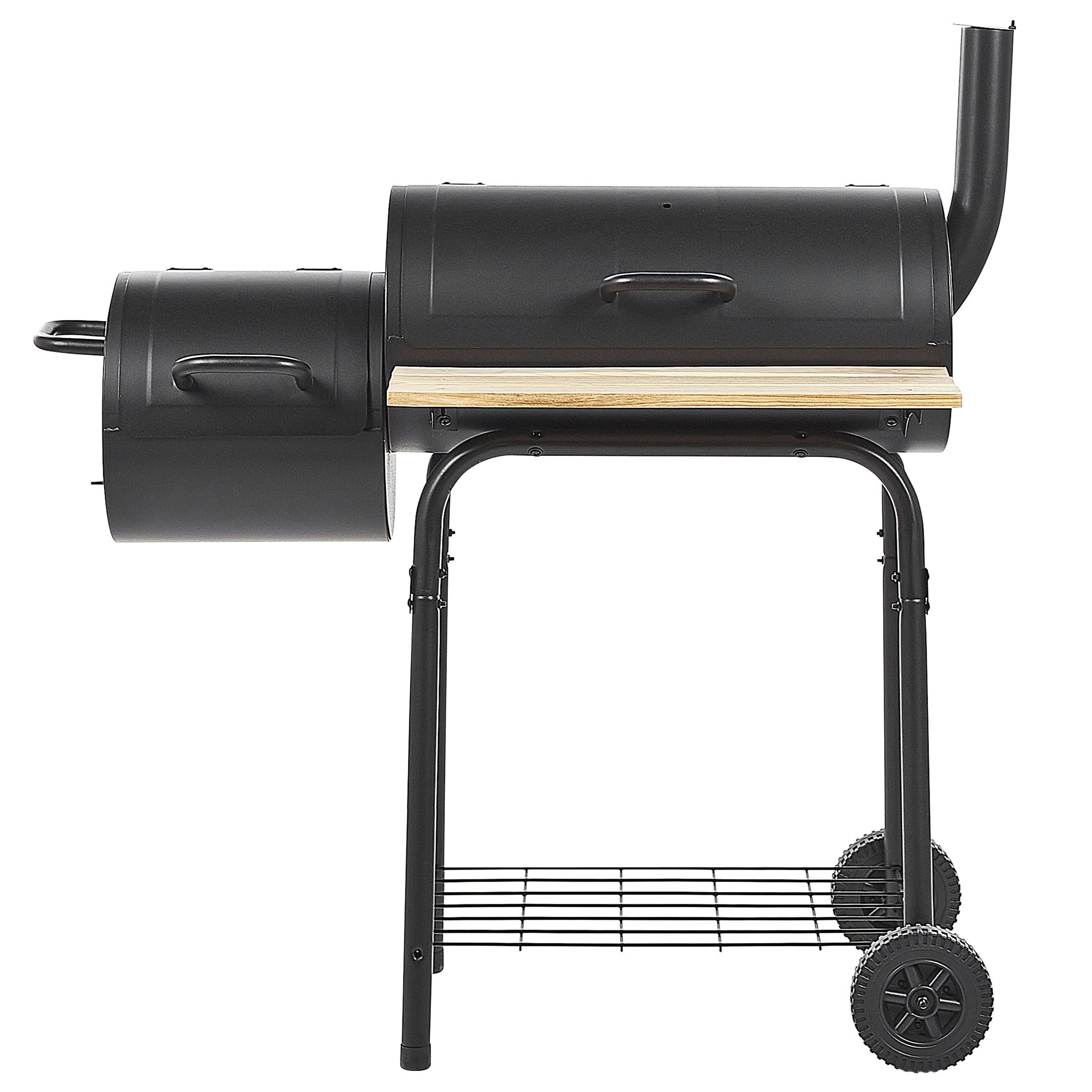 Barbecue A Carbonella HOMELUX Con Affumicatore – Termometro, Ruote, Ripiani Laterali Rimovibili, Griglia 45x37 Cm