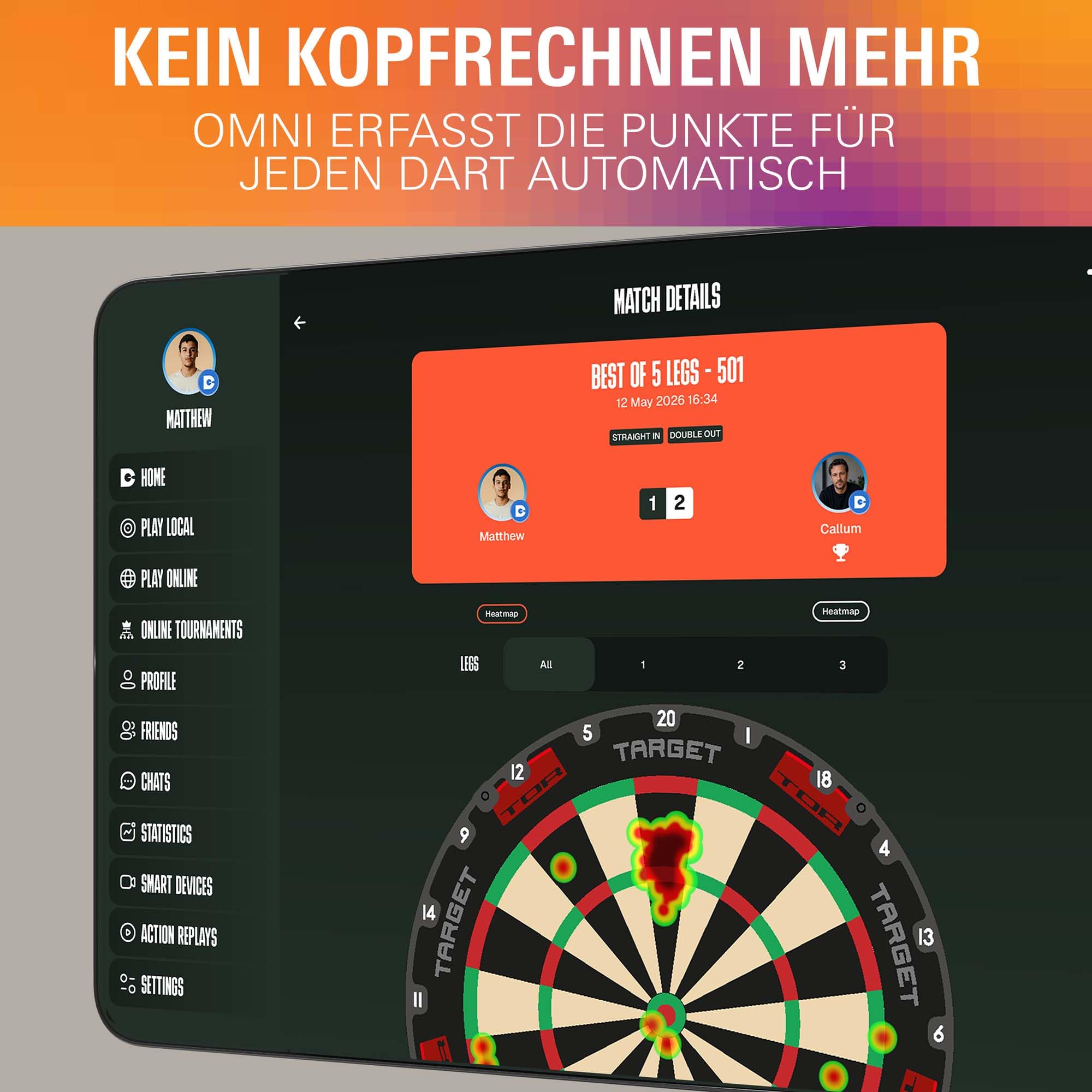Target Darts Omni Auto-Scoring-Kamerasystem & Rift Steel Tip Dartboard