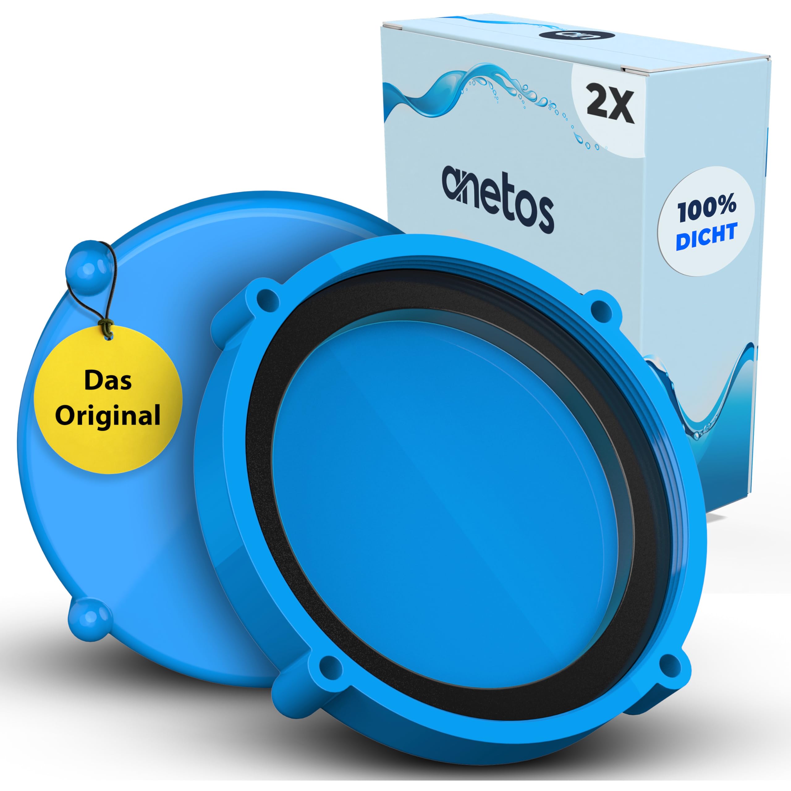 Kit de Fermeture hivernale pour piscines Intex et Bestway. Bouchons d'hiver 100% étanches pour Les Deux connexions (2 pièces) avec Joints Assortis