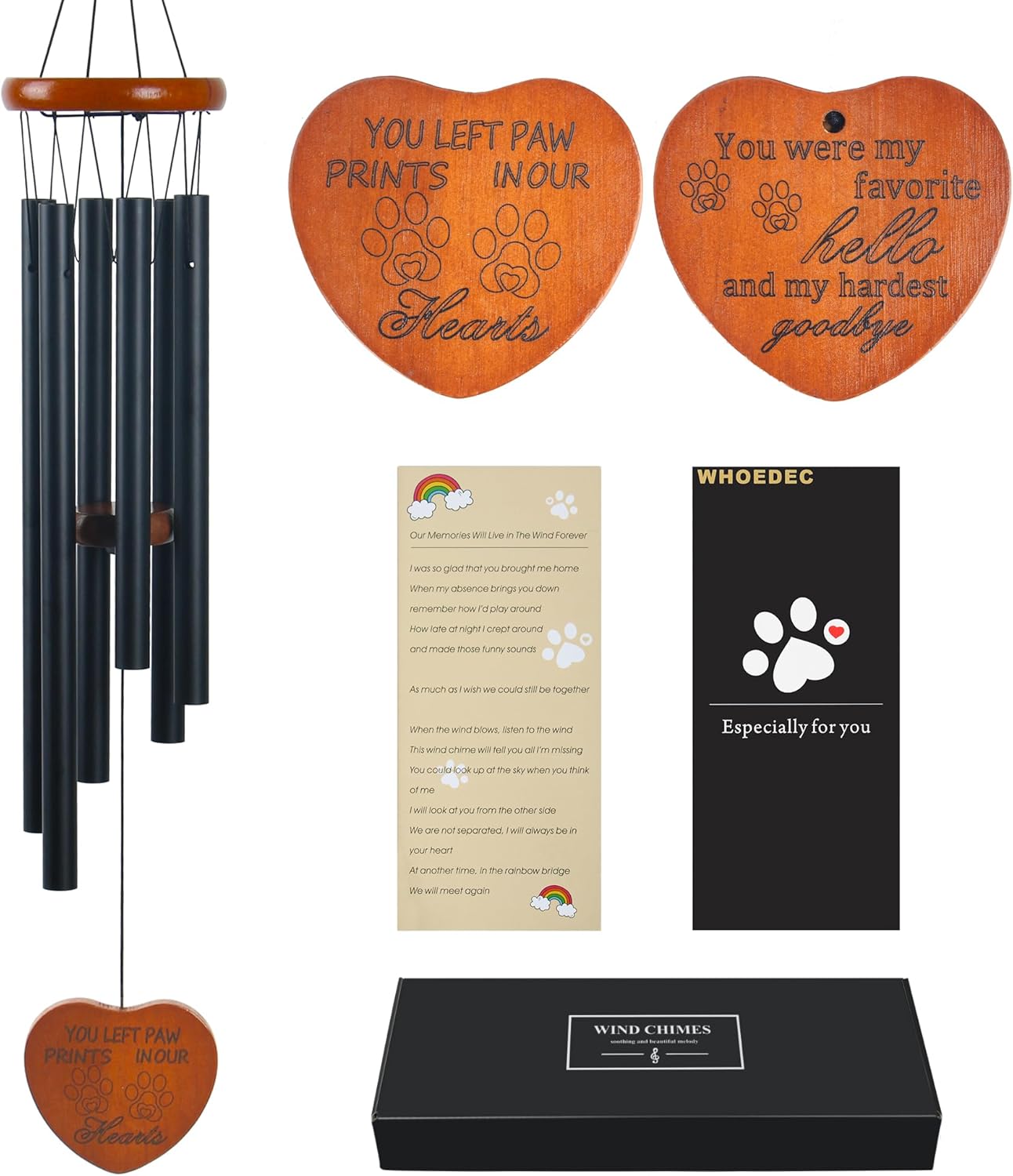 Dog Memorial Wind Chime Loss of Dogs Sympathy Gift, Pet