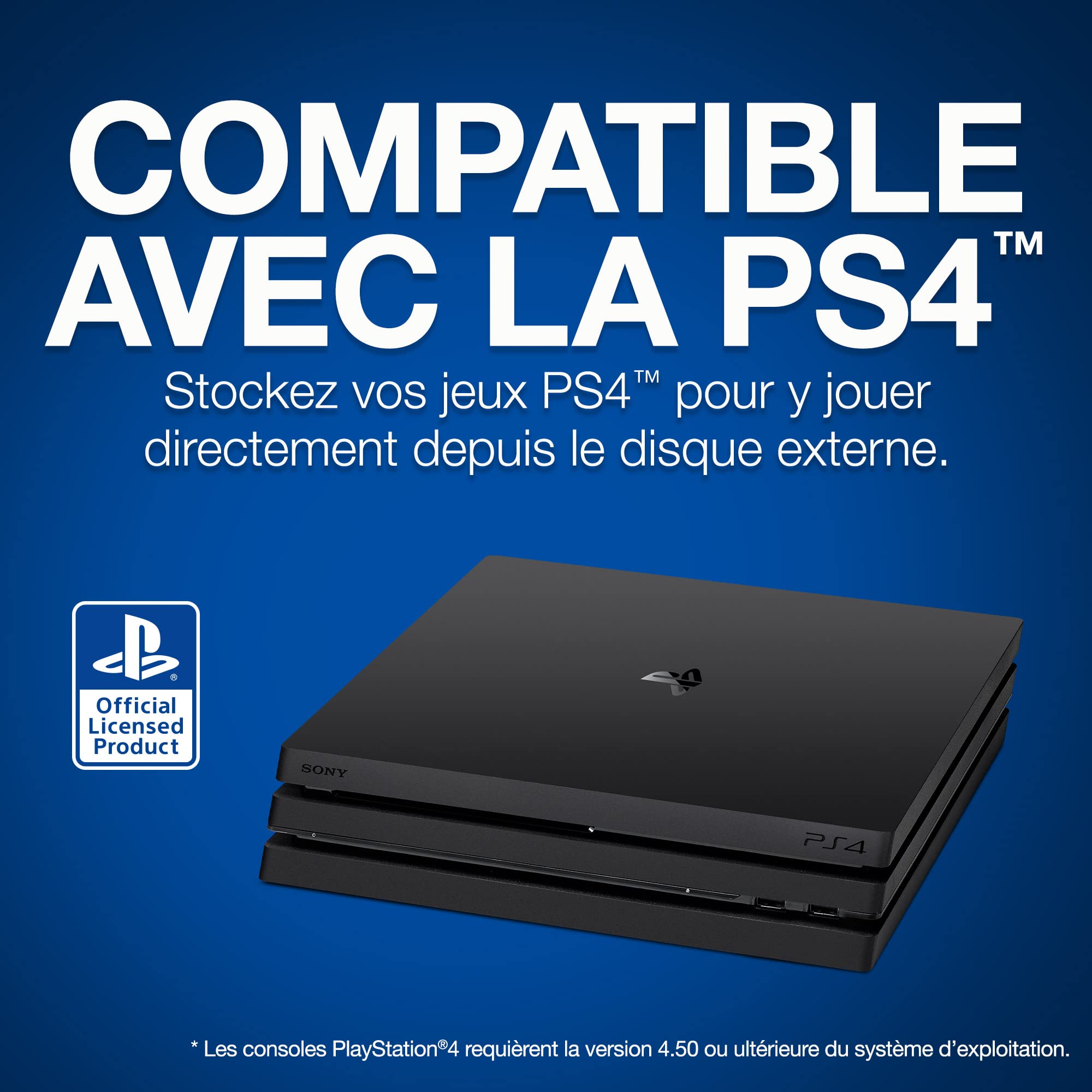Seagate God of War Ragnarök Game Drive en édition limitée, 2 To, Disque dur externe - USB 3.0, éclairage LED bleu glacier, sous licence officielle pour les consoles PlayStation (STLV2000200)