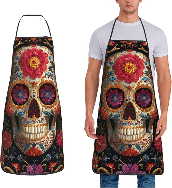 Apron for Women Men Adjustable Apron Waterproof The Eiffel Tower and a Bicycle Aprons Kitchen Bib