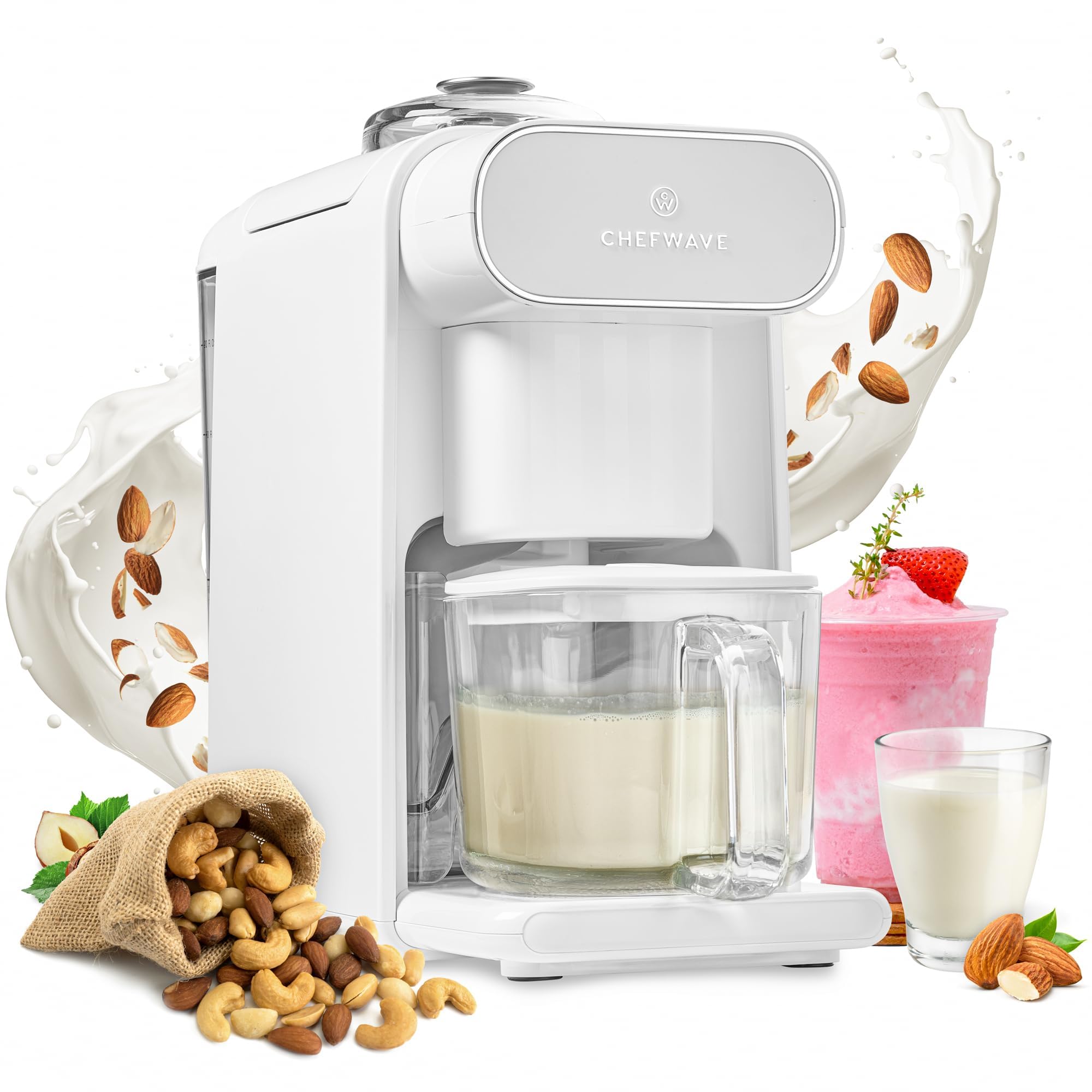 Amazon.com: ChefWave Milkmade Soy Milk Maker (Silver/White) 6-in-1
