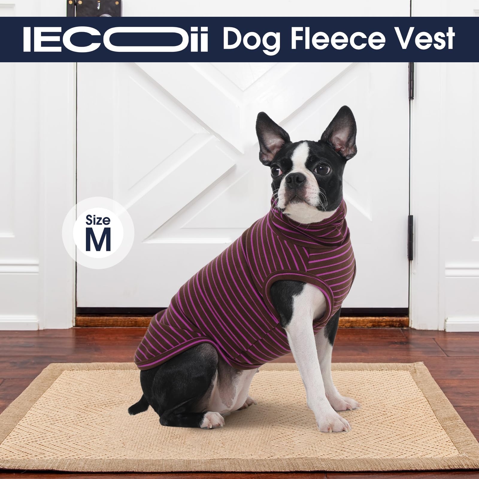 IECOii Lot de 2 chandails en polaire pour chien de grande taille et garçon – Chandail chaud à col roulé léger et extensible – Pull confortable pour l'automne et l'hiver – Chandail Pitbull, taille 2XL
