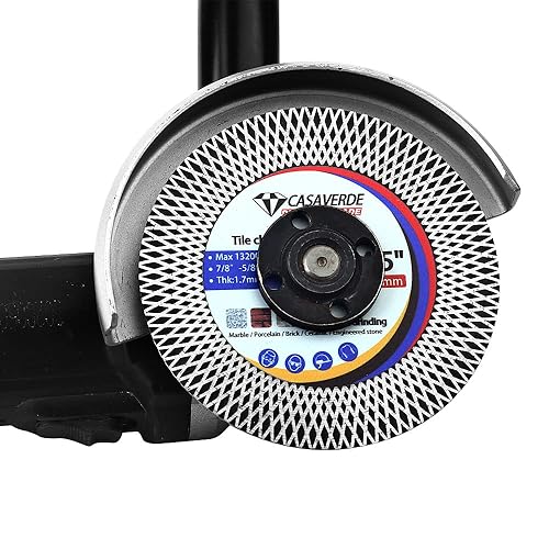 Miniatura 5 de 4.5" Hoja de Azulejos Superfina de Diamante para Cortar y Rectificar Granito, Mármol y Azulejos de Porcelana