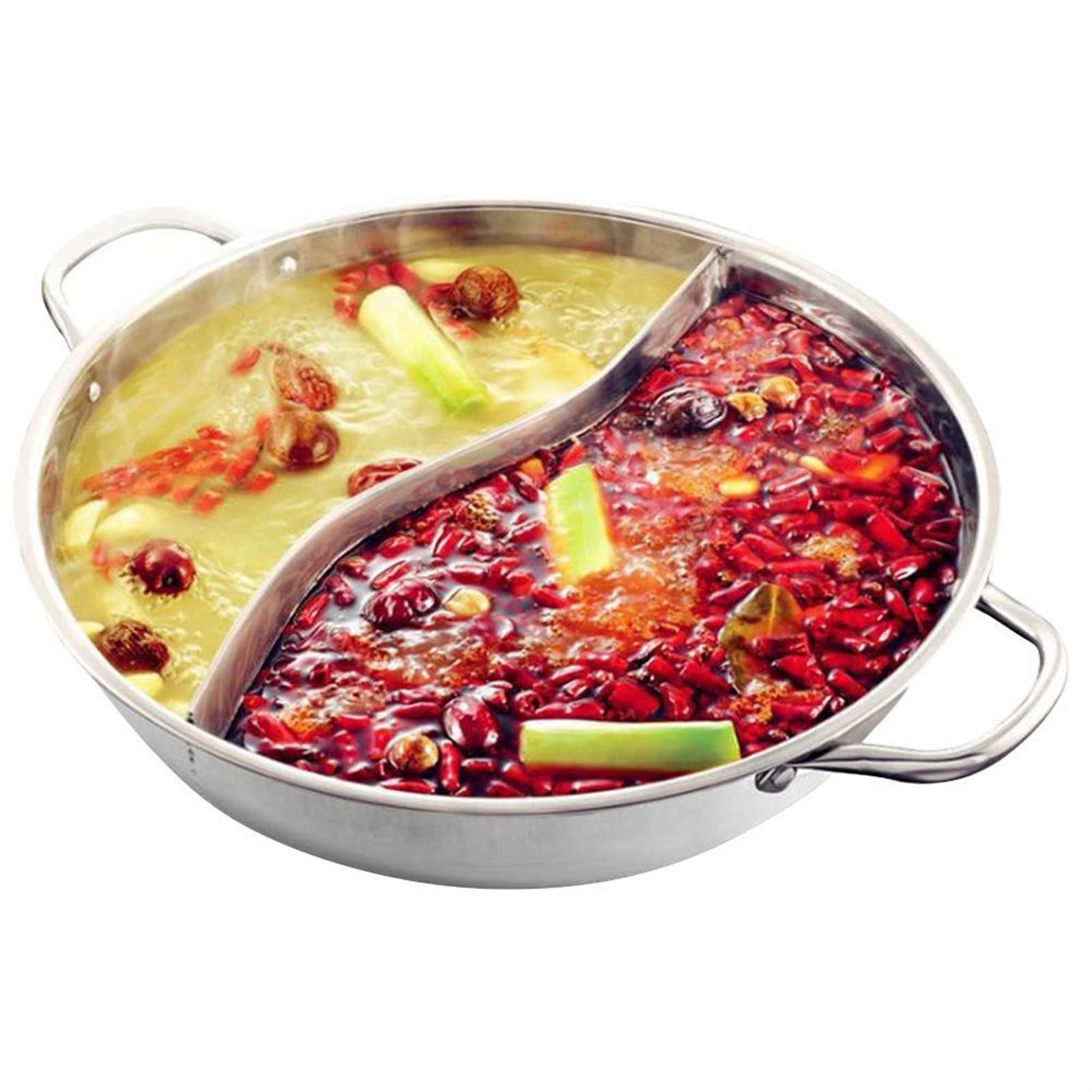 Pot canard mandarin en inox épais avec panier vapeur pour double bouillon