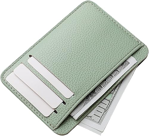 Miniatura 5 de ABAJI Titular de la tarjeta de crédito Slim minimalista tarjeta de identificación caso sin cremallera 8 ranuras 1 dinero posición PU material super