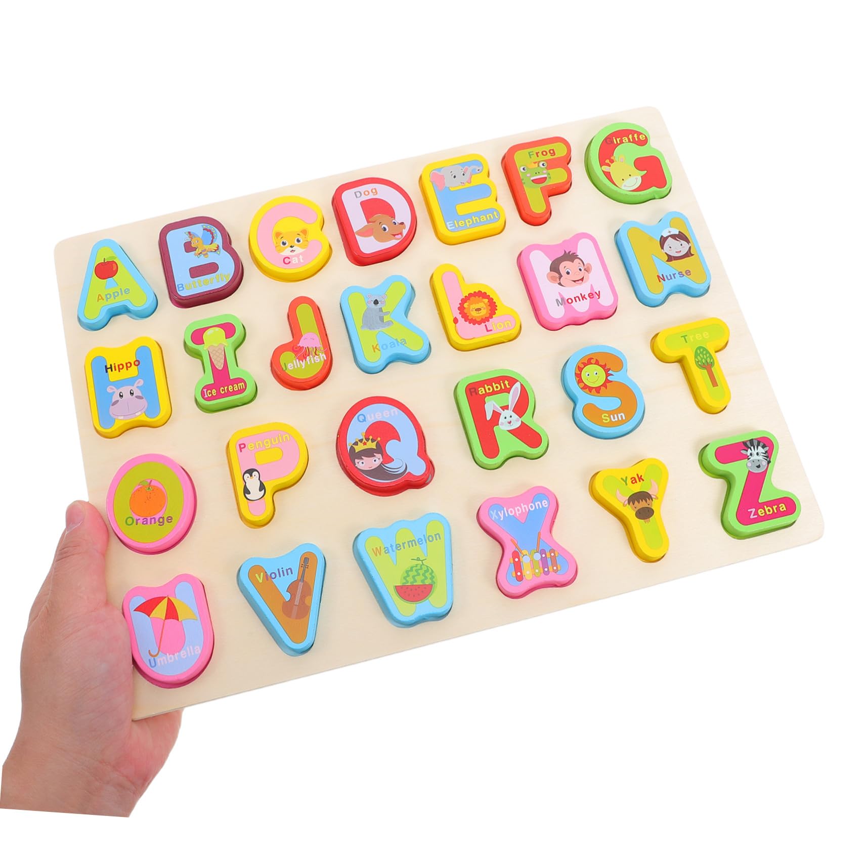Puzzle in Legno Montessori 3 Pezzi Lettere Numeri Forme | Gioco ad Incastro per Prescuola e Prima Educazione, per Toddler e Bambini, Facile da Afferrare e Ordinare