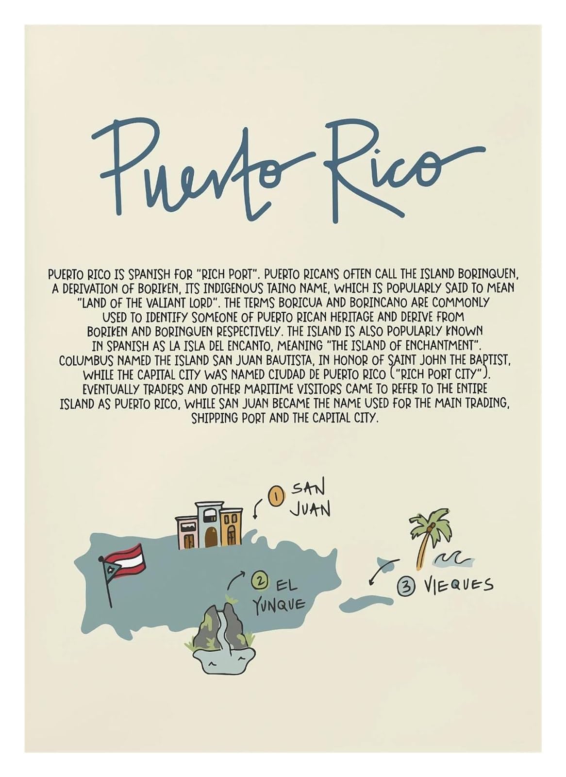 Art mural Porto Rico peinture sur toile imprimée haute définition