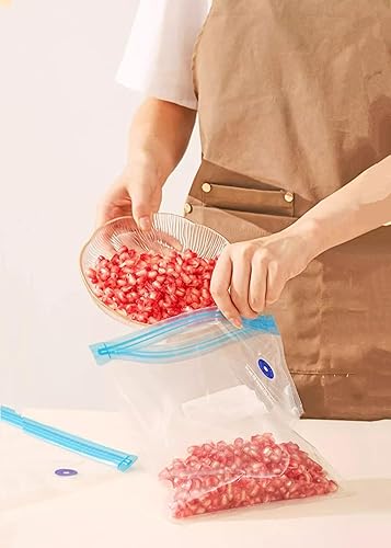 Miniatura 6 de Sous Vide - Bolsas reutilizables sin BPA con sellado al vacío para almacenamiento de alimentos, congelación, bolsa de almacenamiento al vacío para