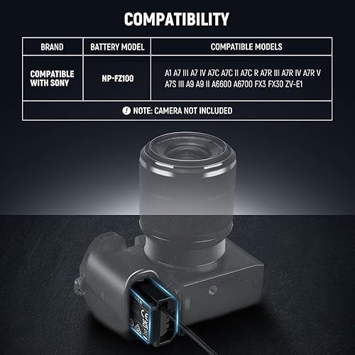 Miniatura 20 de NEEWER D Tap to NP-F550 Batería ficticia con cable para batería de montaje en V, fuente de alimentación estable para RGB660 RGB1200 RGB168 BH20B Luz