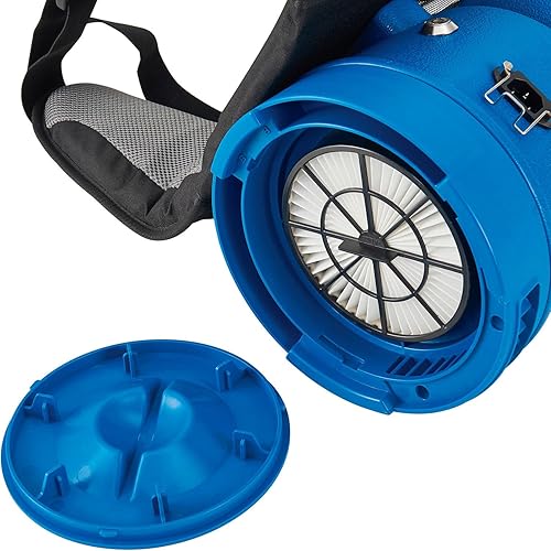 Miniatura 5 de Global Industrial Aspiradora de mochila HEPA ergonómica comercial con kit de herramientas de 8 piezas, capacidad de 2-12 galones, 105 CFM, 1080 W,