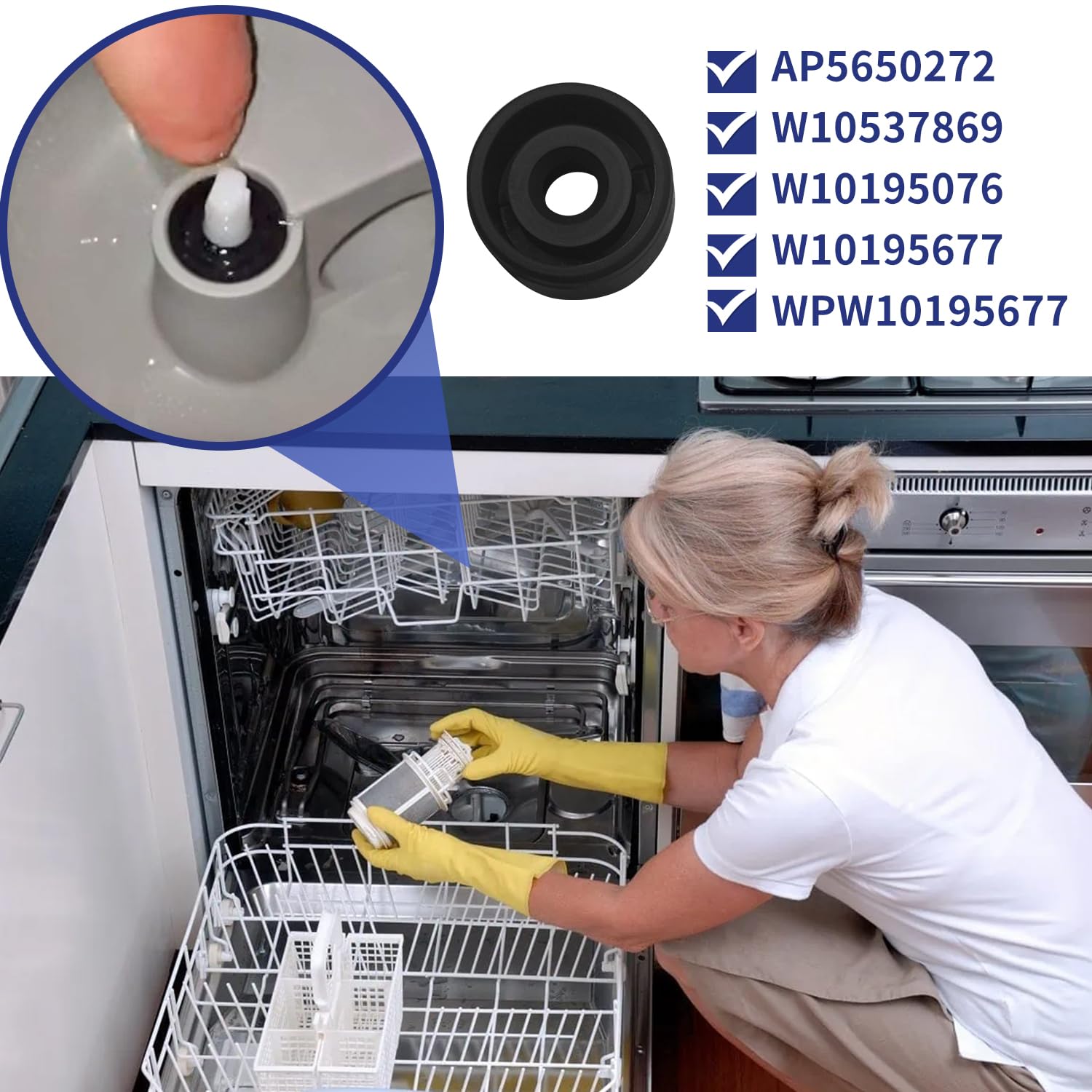 Diverter Valve Whirlpool Dishwasher Leaking From Front W10849439c