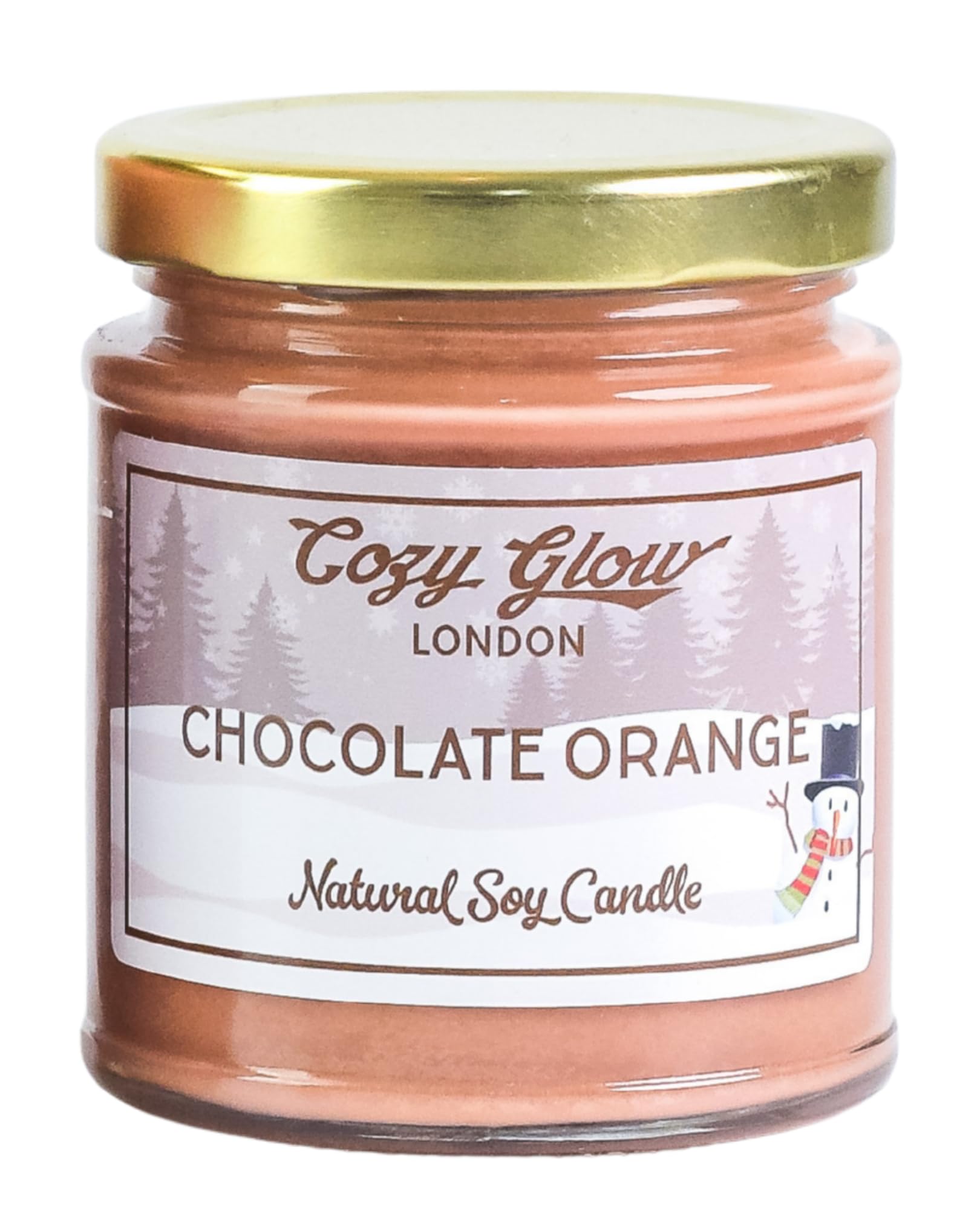 Cozy Glow Nougat Chocolate Orange Soy Candle | Regular Jar | Long 35+ Hour Burn Time | Rich Cocoa & Orange Home Scent