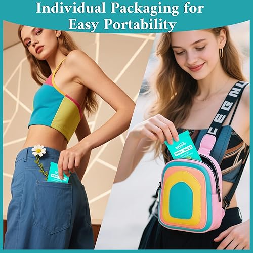 Miniatura 4 de Paquete de 300 toallitas corporales envueltas individualmente (8 x 9.5 pulgadas), toallitas de ducha sin enjuague para adultos, viajes, gimnasio y