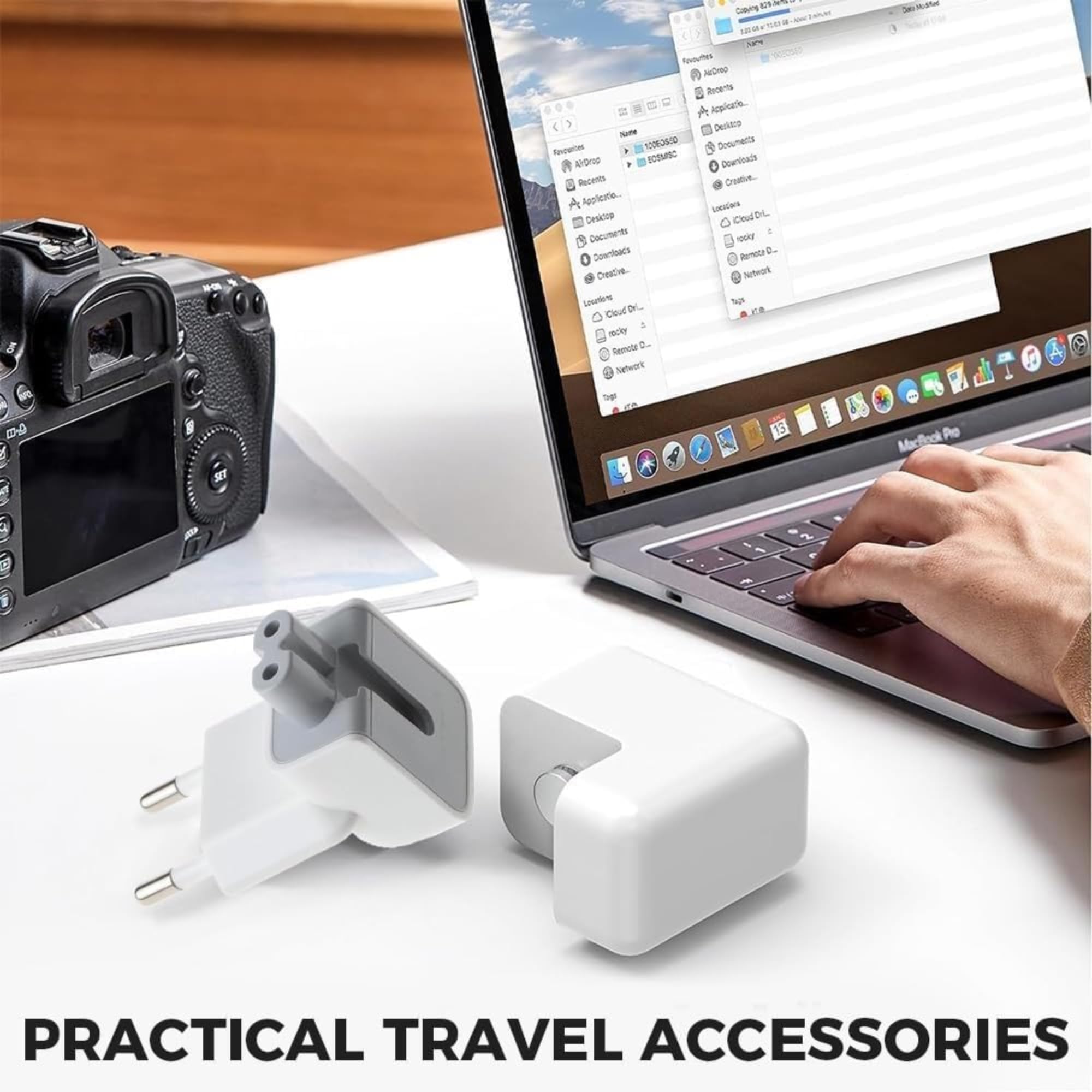 Adaptador Corriente para Fuentes de alimentación Compatible con Aple, Reemplazo para Adaptador de Corriente Compatible con Macbook, iPhone, iPad, Conexión Europea - imagen 2