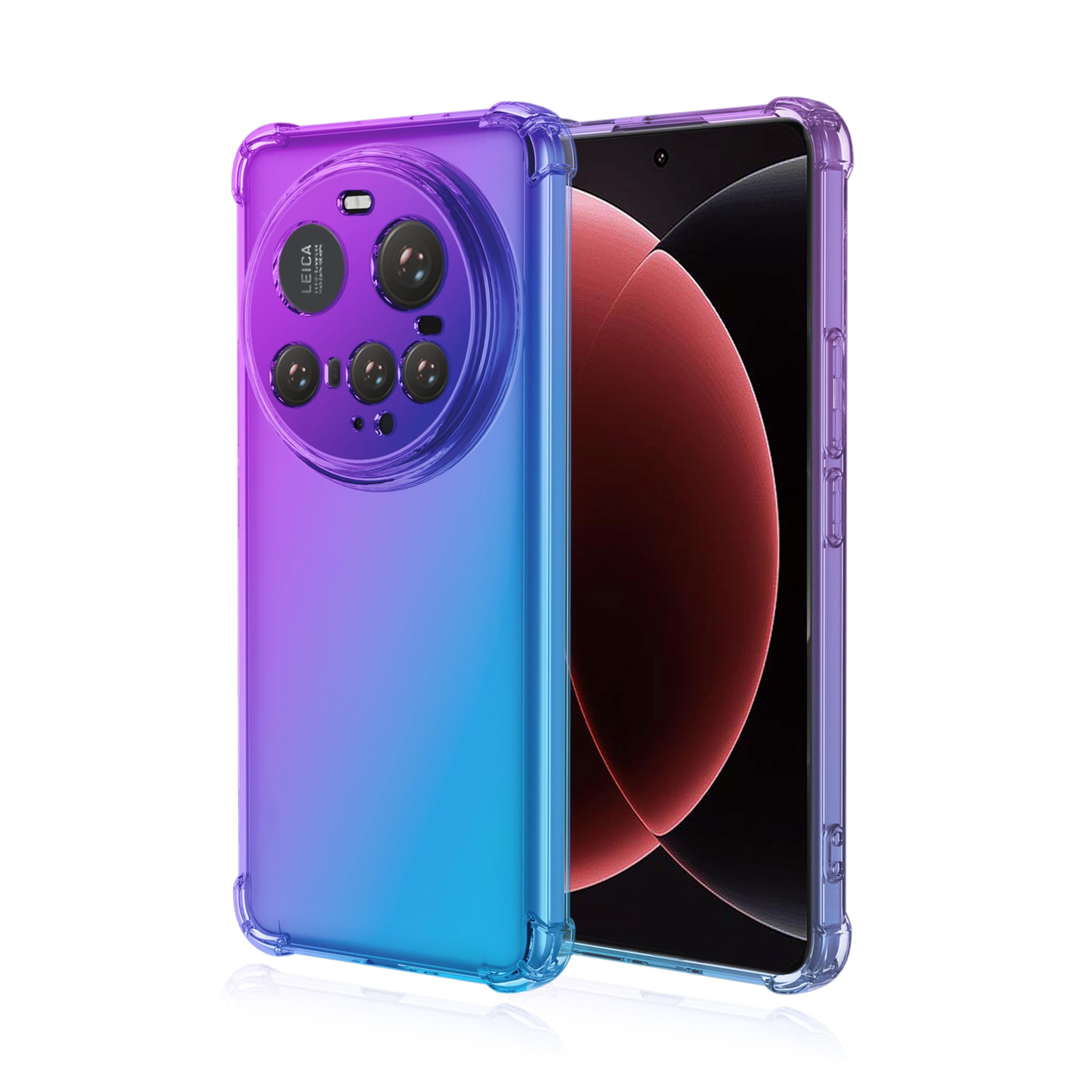 Cover Haoye Per Xiaomi 14T Pro 5G – Effetto Gradiente Oro/Rosa, TPU Morbida - 2