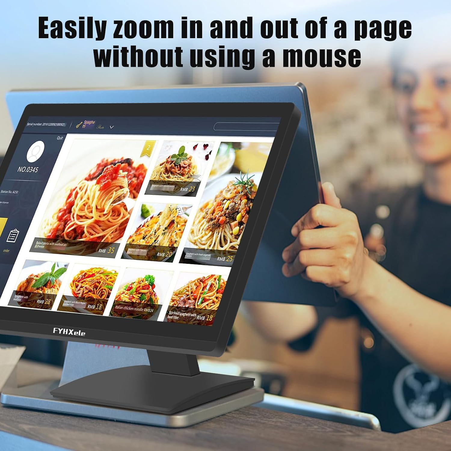 FYHXele Monitor touch screen da 24 pollici, IPS FHD 1080P Touch PC, 100Hz, monitor multi-touch retroilluminato a LED, VESA, HDMI e VGA e USB, per videogiochi, affari, magazzini, bar, palestra