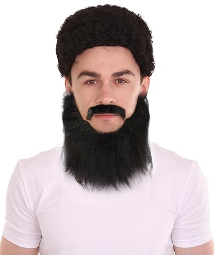 HPO Pelo sintético para hombre, barba larga, cosplay, pelo facial