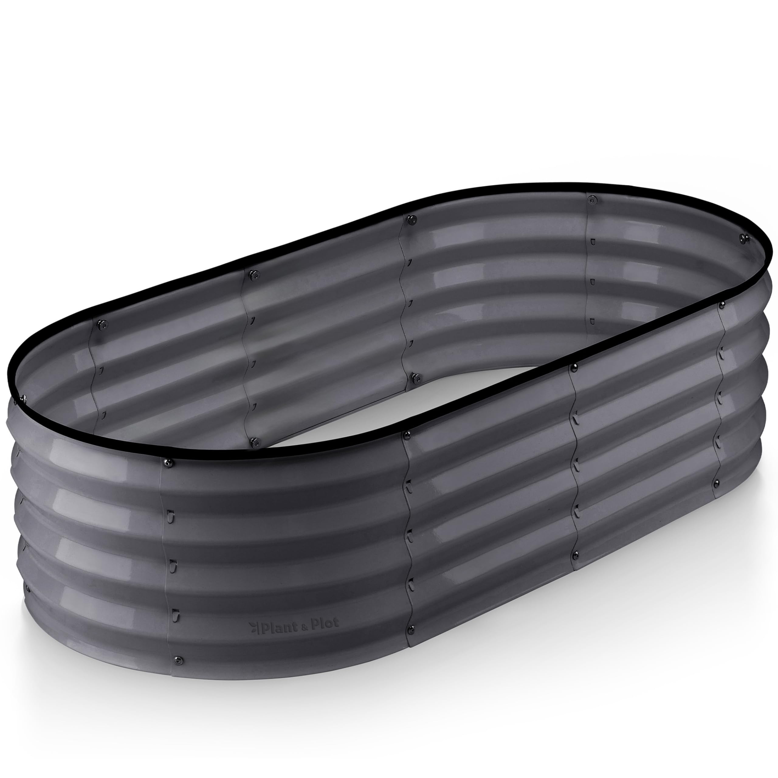 Galvanized Metal Raised Garden Bed for Outdoor Gardening 4×2×1 ft // Easy-to-Assemble Garden Bed Kit for Vegetables and Plants // Sturdy Steel Raised Planter Box (Gray) // Tool-Free Assembly