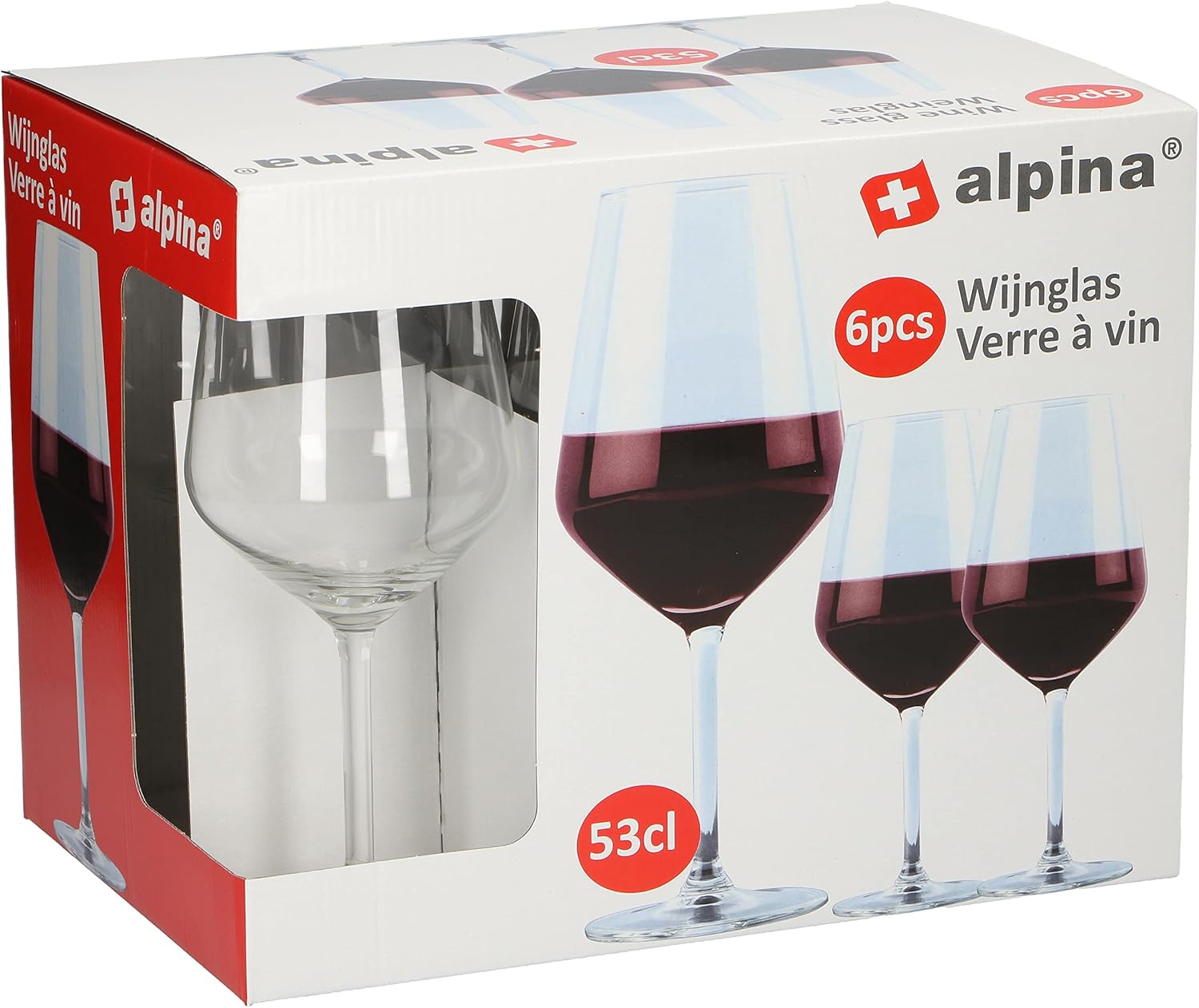 alpina Red Wine Goblets Set of 6 53cl (1 Set)