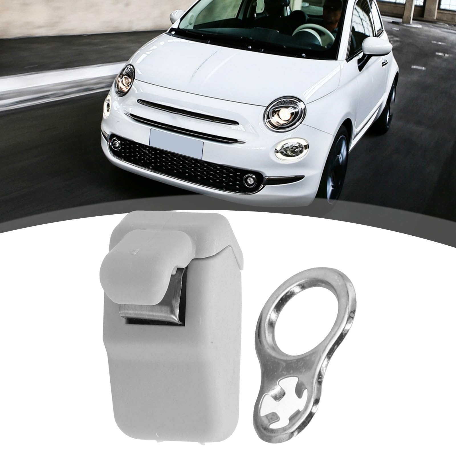 Qualoramall Clip di supporto per aletta parasole per auto, parte di ricambio 5ND86MS7AA per Fiat 500L 2014-2017