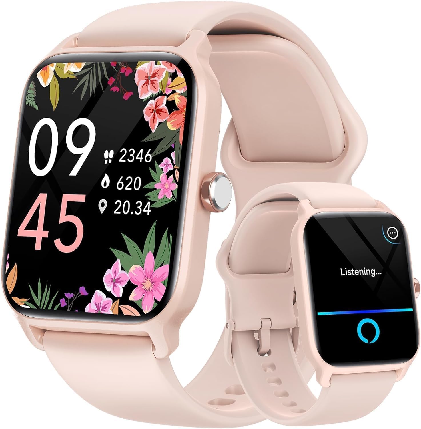 Smart Watch for Women Android & iPhone, Alexa Built-in [1.8" HD Screen] IP68 Waterproof Fitness Watch with Bluetooth Call (Answer/Make), Heart Rate/Sleep/SpO2 Monitor, 105 Sports Trackers