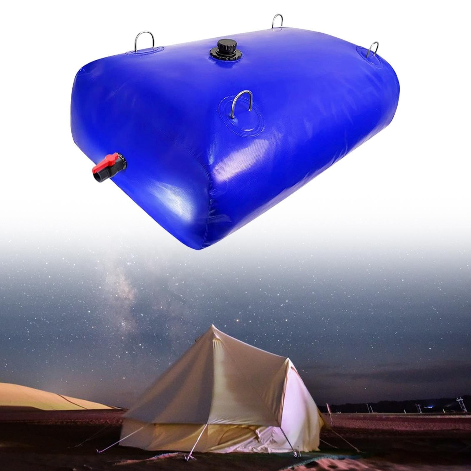 Bolsa de Almacenamiento Agua Plegable for Montar en vehículo, Ideal for construcción, Agricultura y Transporte, con Grifo for Exteriores