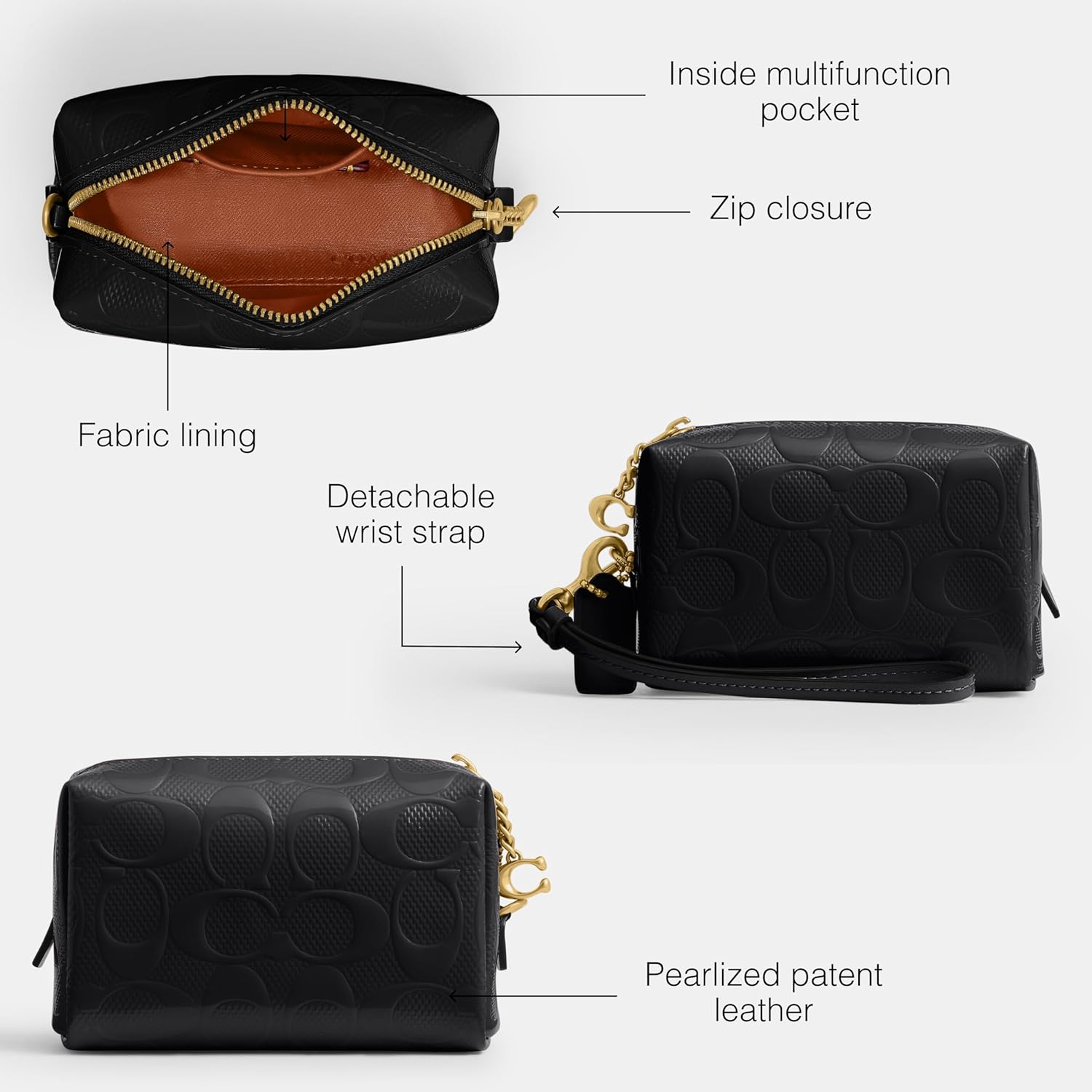 COACH Womens Boxed Essential Mini Cosmetic Pouch - Image 3