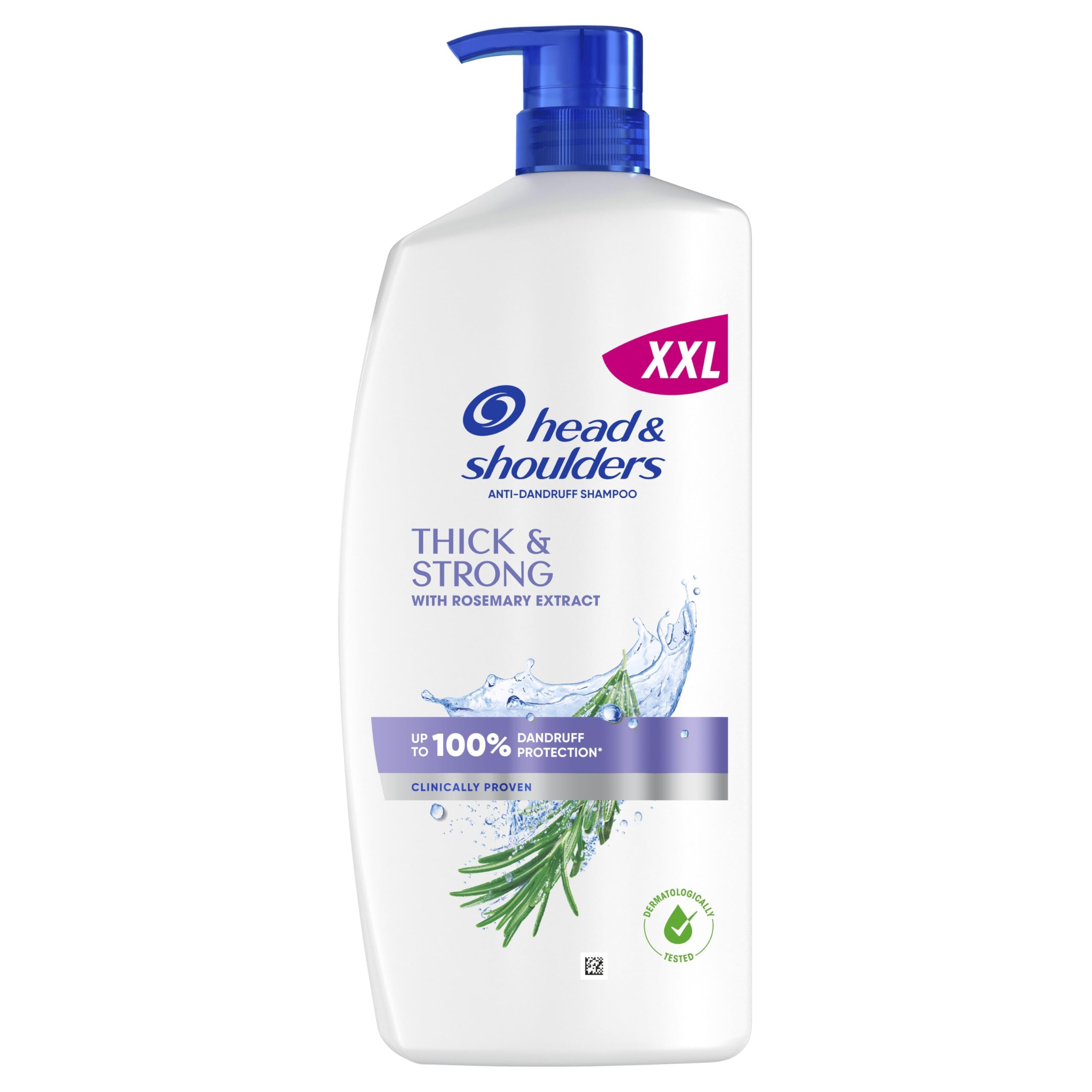Head & Shoulders Thick & Strong Anti-Dandruff Shampoo 800ml Pump. With Rosemary Extract. Works against Dandruff